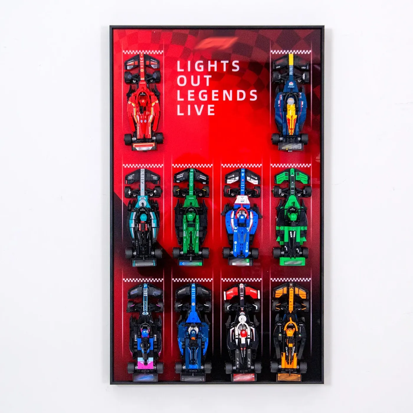 Display wall frame for LEGO Speed Champion series Full Collection — 2