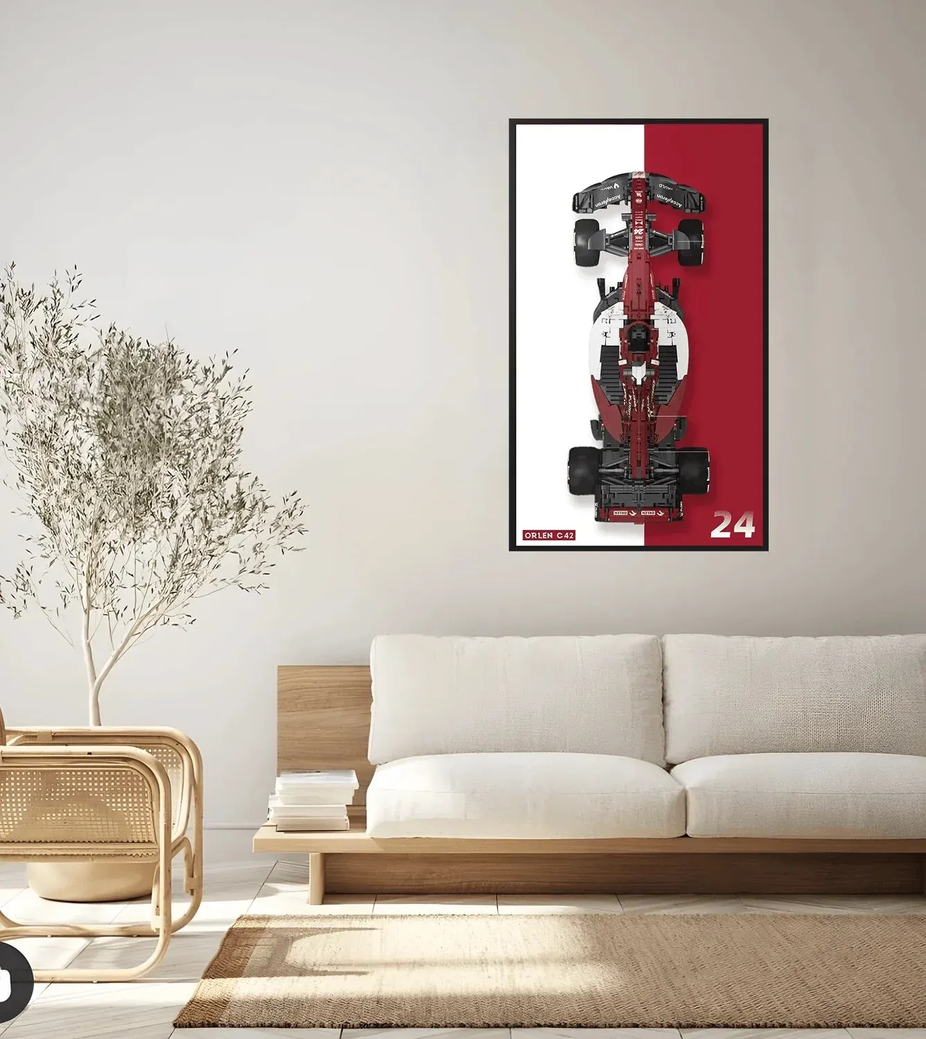 Väggmonterad displayram för Alfa Romeo F1 Team ORLEN C42 C64005 — 3