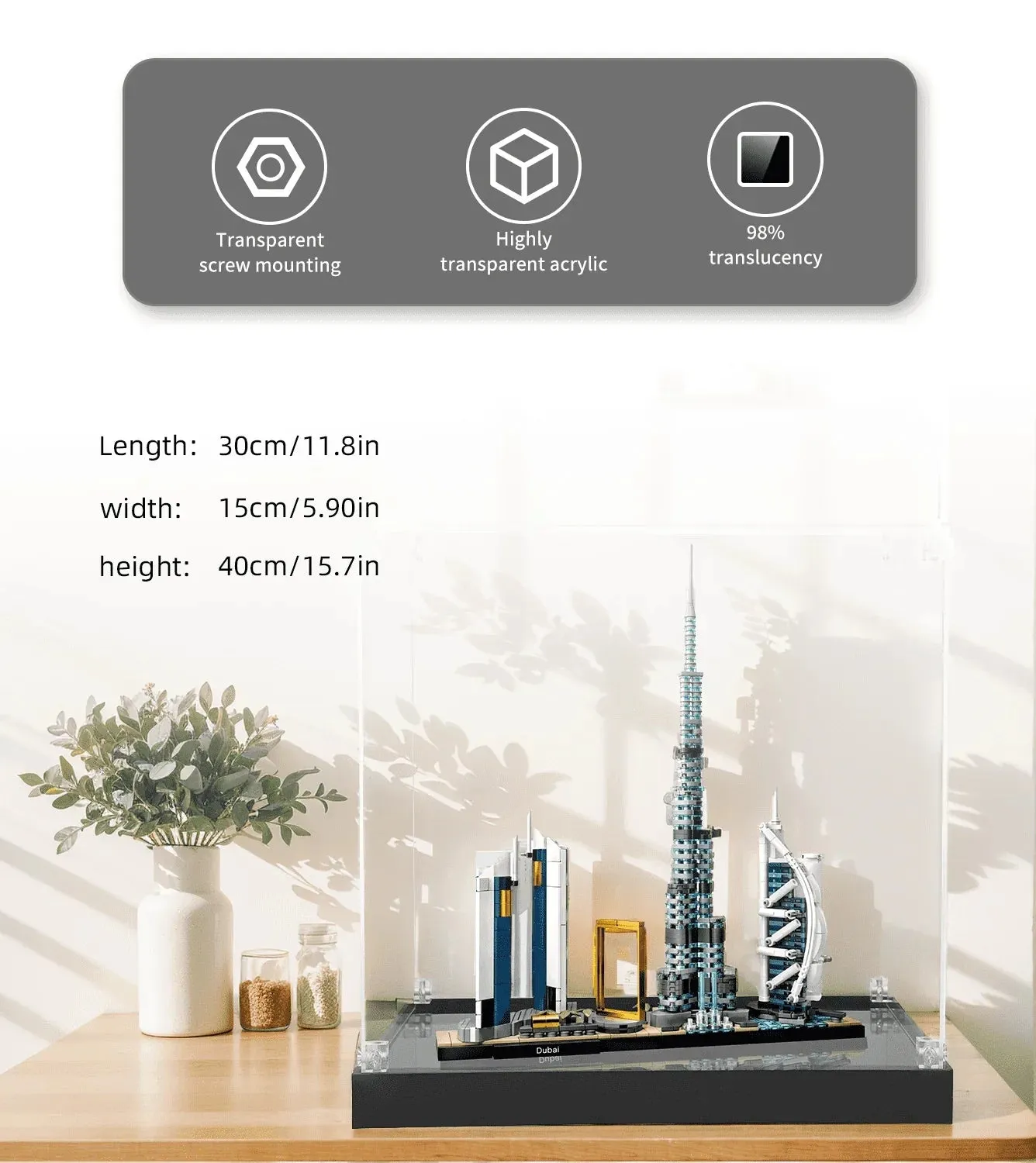 Vitrine für LEGO Architecture Dubai 21052 — 5
