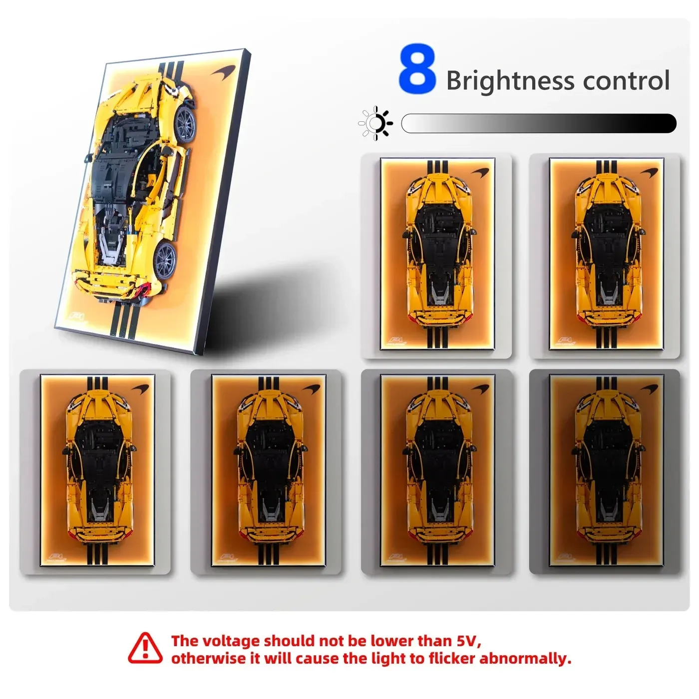Wand-Displayrahmen für Lego Technic McLaren P1 42172 — 7