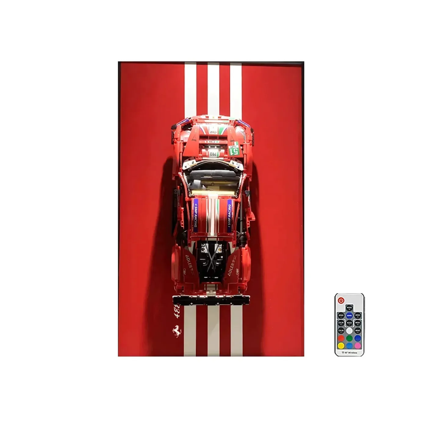 Wand-Displayrahmen für LEGO Ferrari 488 GTE 42125 — 14