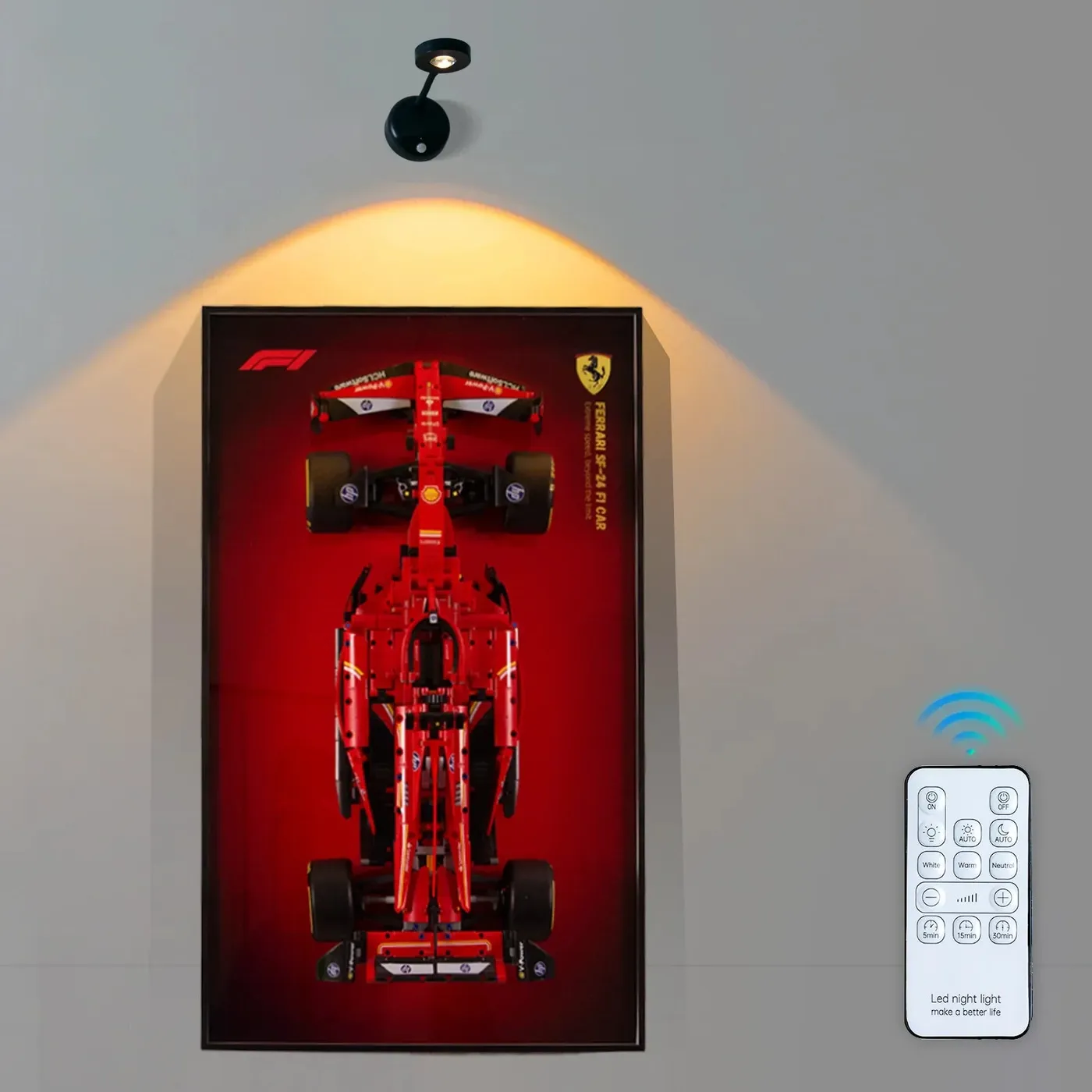 LED-lampa som matchar displayramen | Trådlös uppladdningsbar LED-vägglampa | Fjärrkontroll, rörelsesensor | — 11