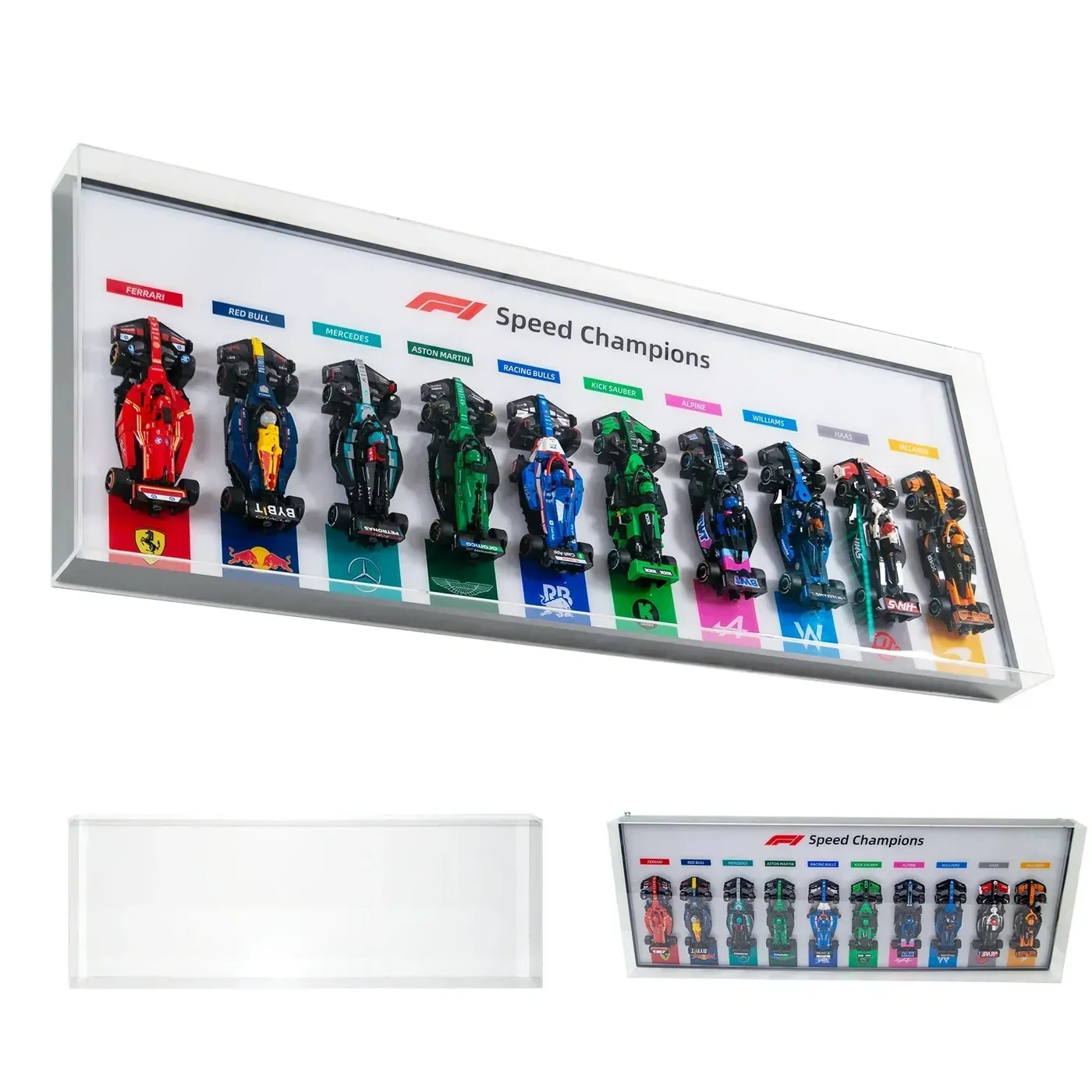 Display wall frame for LEGO Speed Champion F1 series Full Collection /horizontal line display — 21