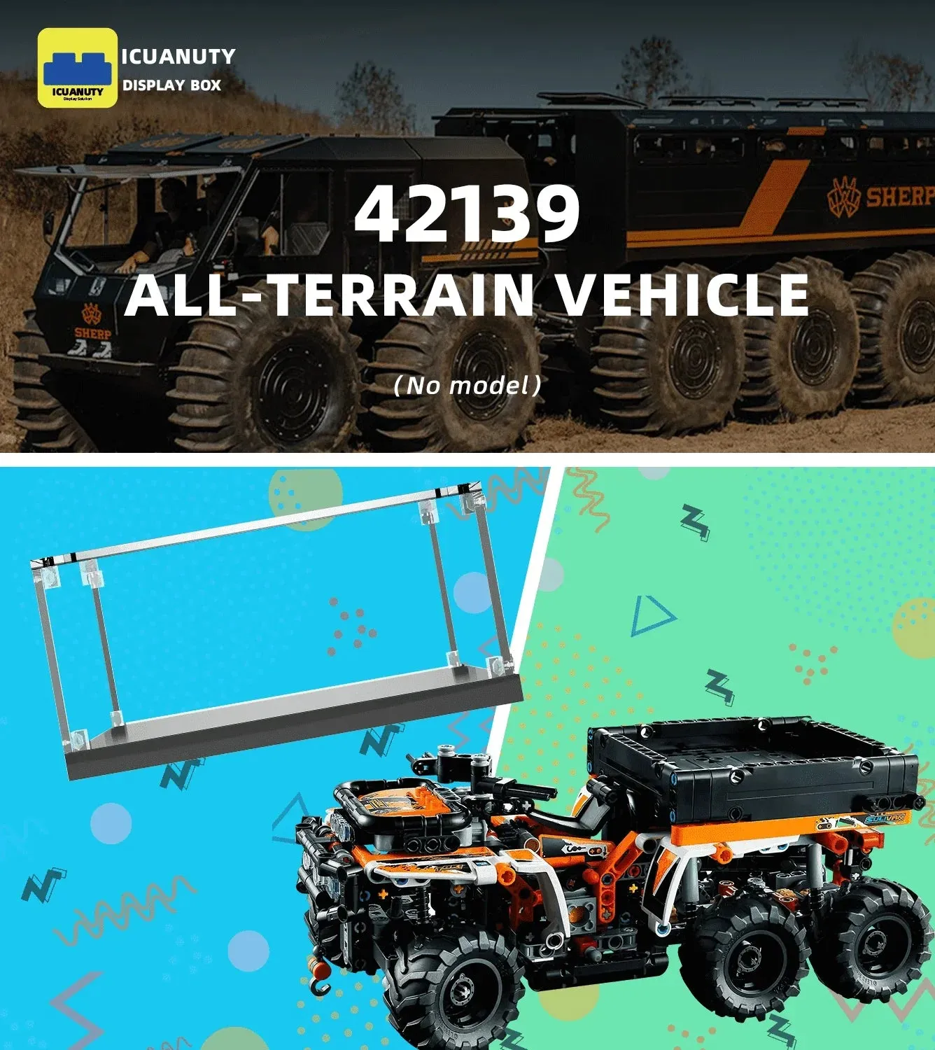 Display Case for LEGO Technic All-Terrain Vehicle 42139 — 4