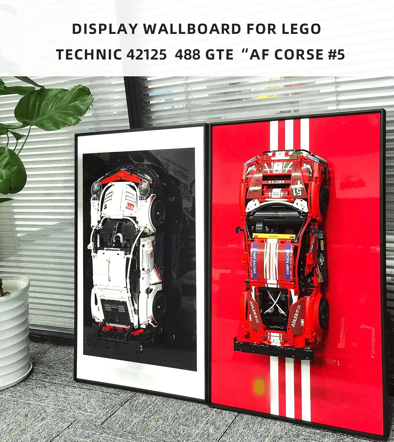 Wand-Displayrahmen für LEGO Ferrari 488 GTE 42125 — 5