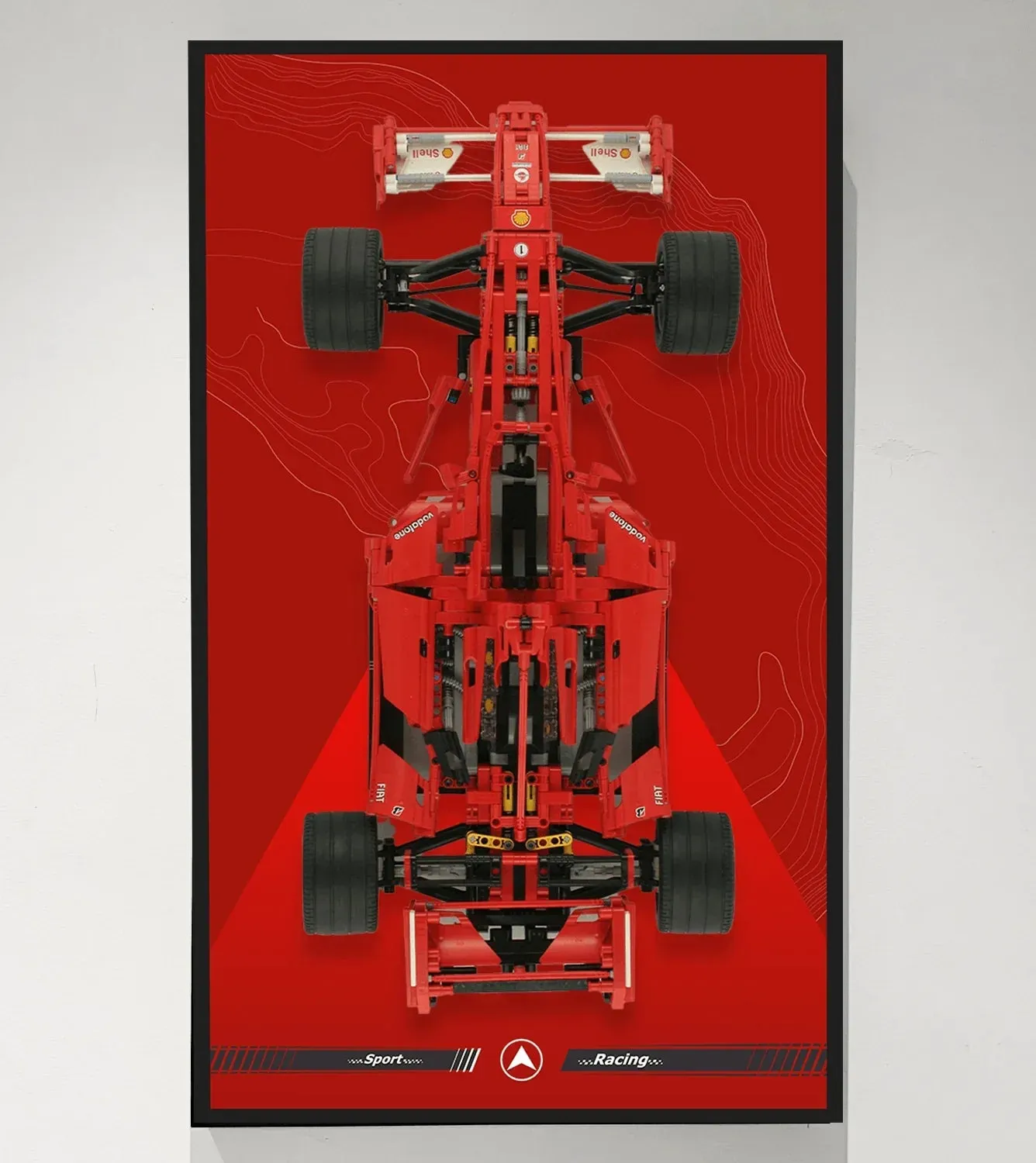 Wall Display Frame for LEGO Technic Ferrari F1 Racer 8674