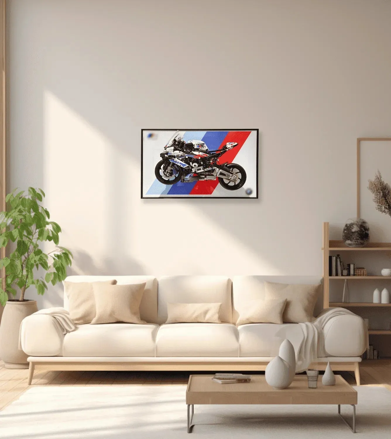 Display-Wandhalterung für das LEGO 42130 Technic™ BMW M 1000 RR Motorrad — 9