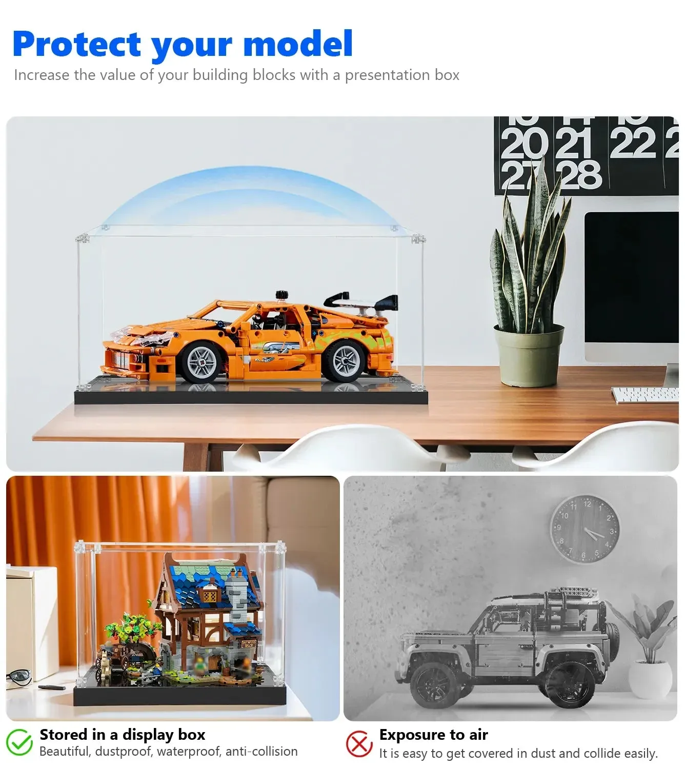 Display case for LEGO Technic™ Fast and Furious Toyota Supra MK4 42204 — 3