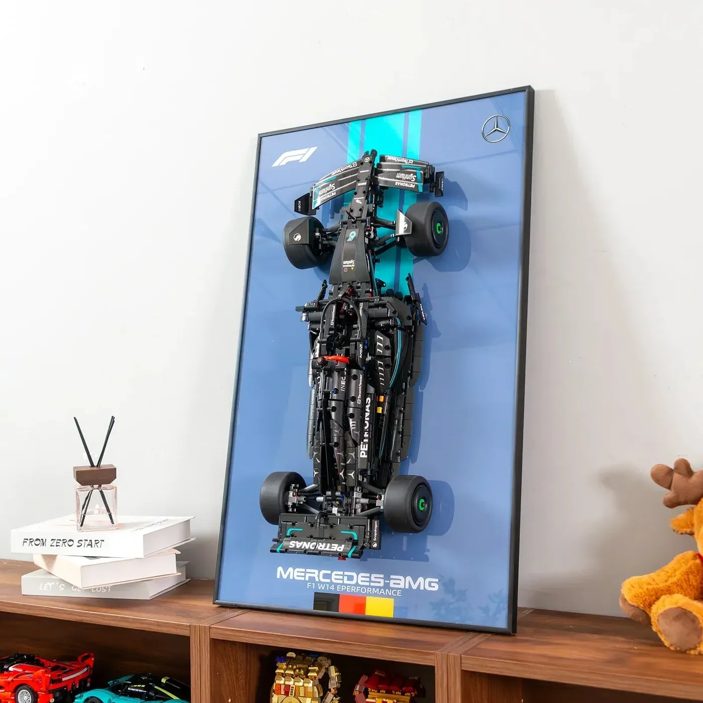 Väggmonterad displayram för LEGO Technic™ Mercedes-AMG F1 W14 E Performance 42171 — 2