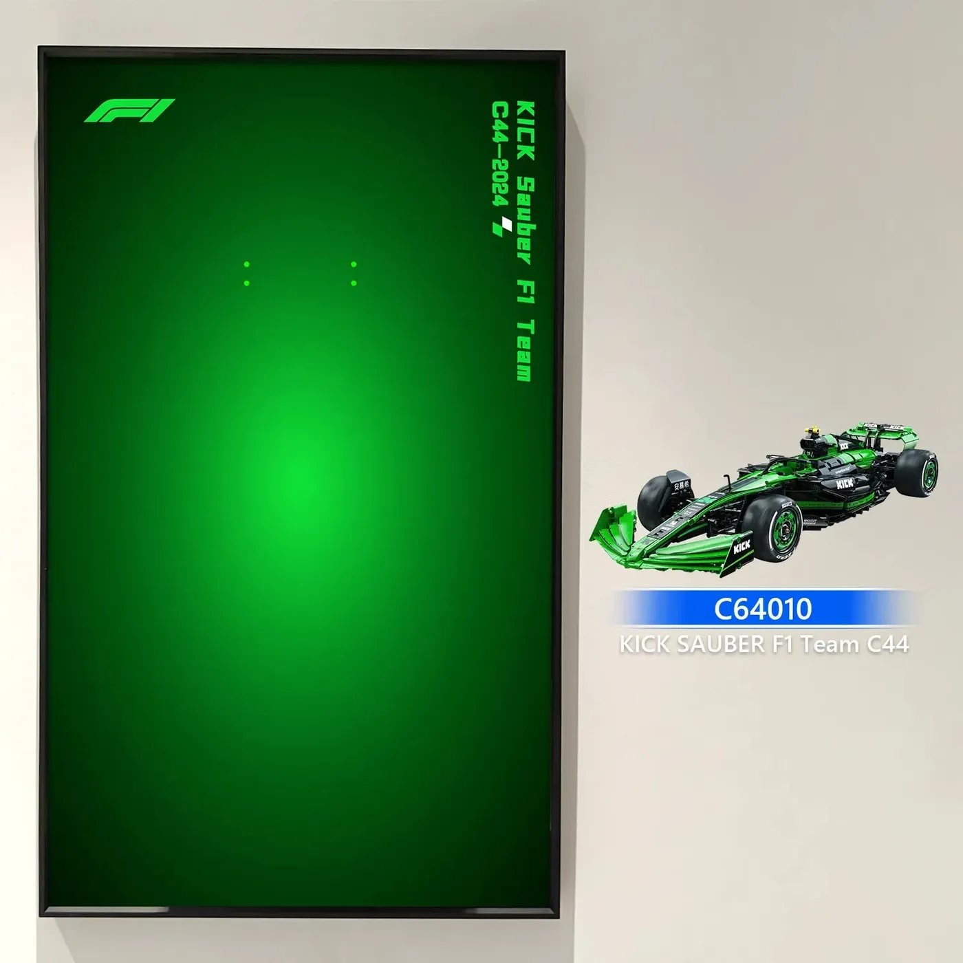 Wand-Displayrahmen für CADA KlCK Sauber F1 Team C44 2024 C64010W — 6