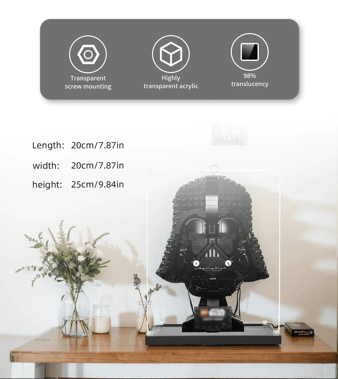 Vitrine für LEGO Darth Vader Helmet 75304 — 5