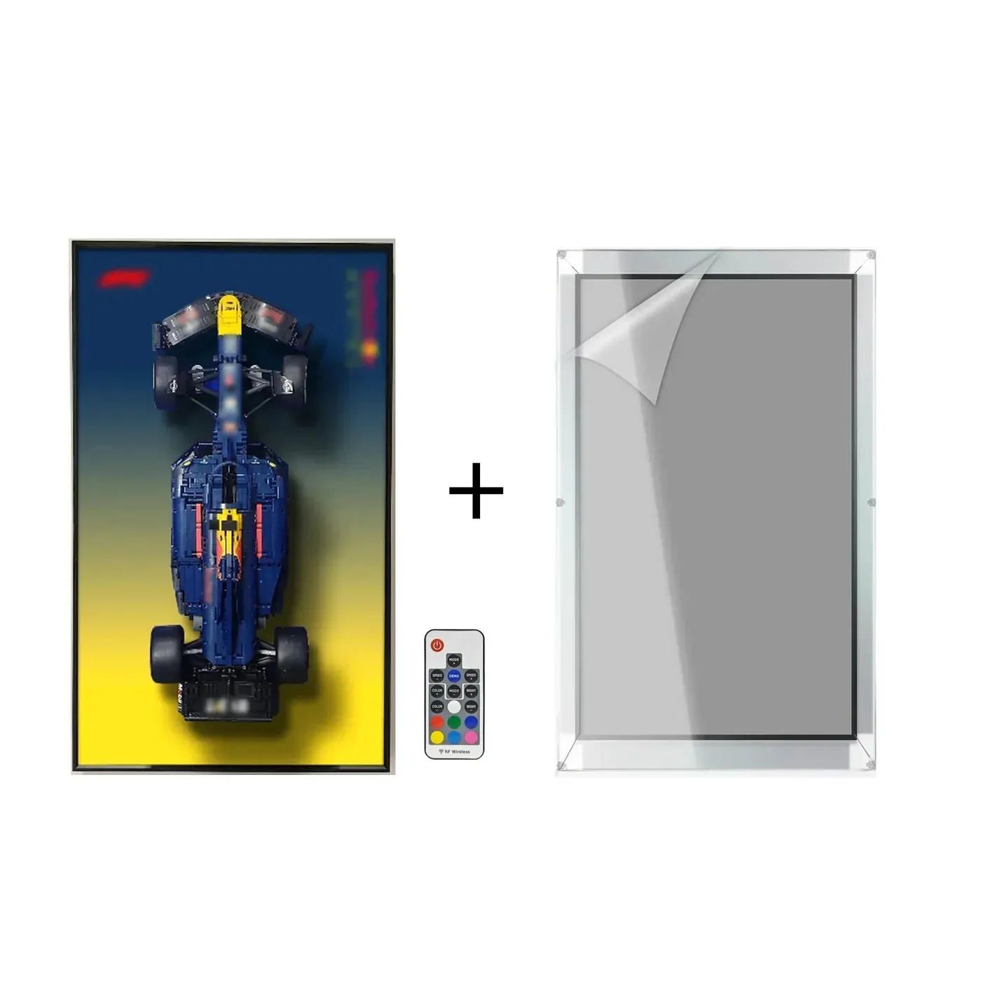 Wall display frame for LEGO Oracle Red Bull Racing RB20 F1 Car 42206 — 16