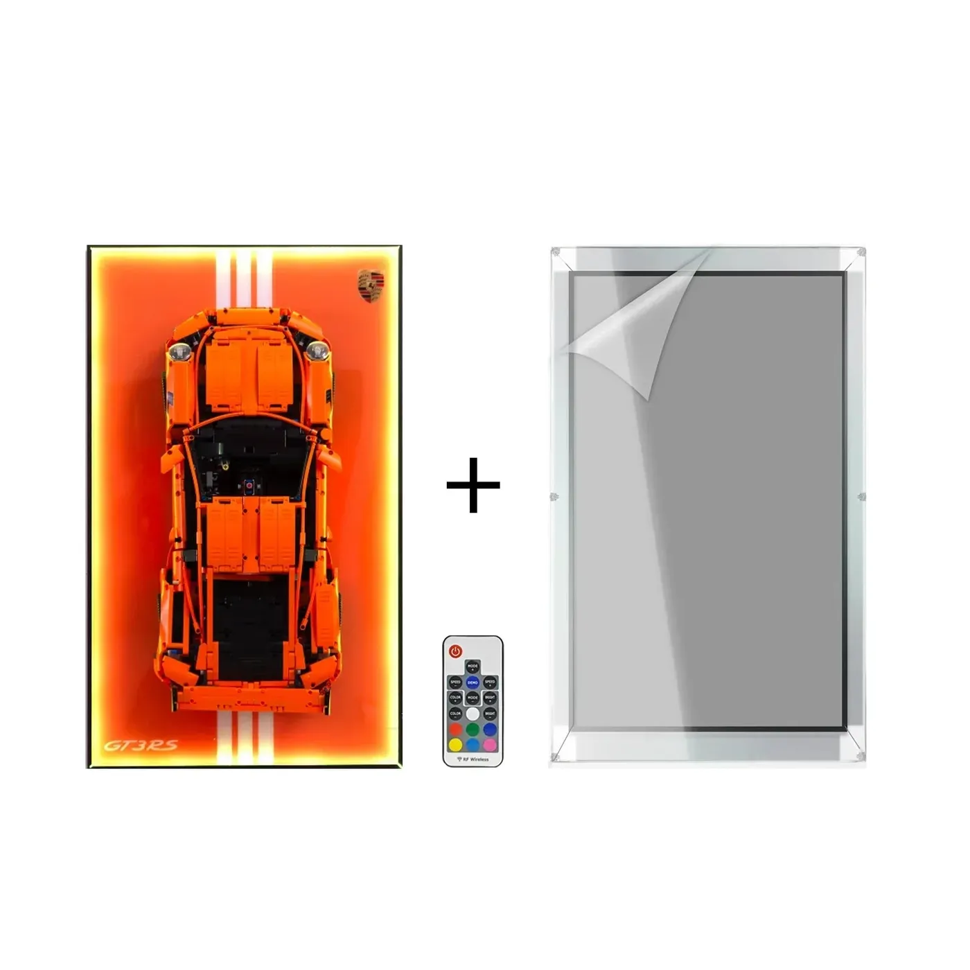 Sieninis eksponavimo rėmas LEGO Technic 42056 automobiliui Porsche 911 GT3 RS — 15