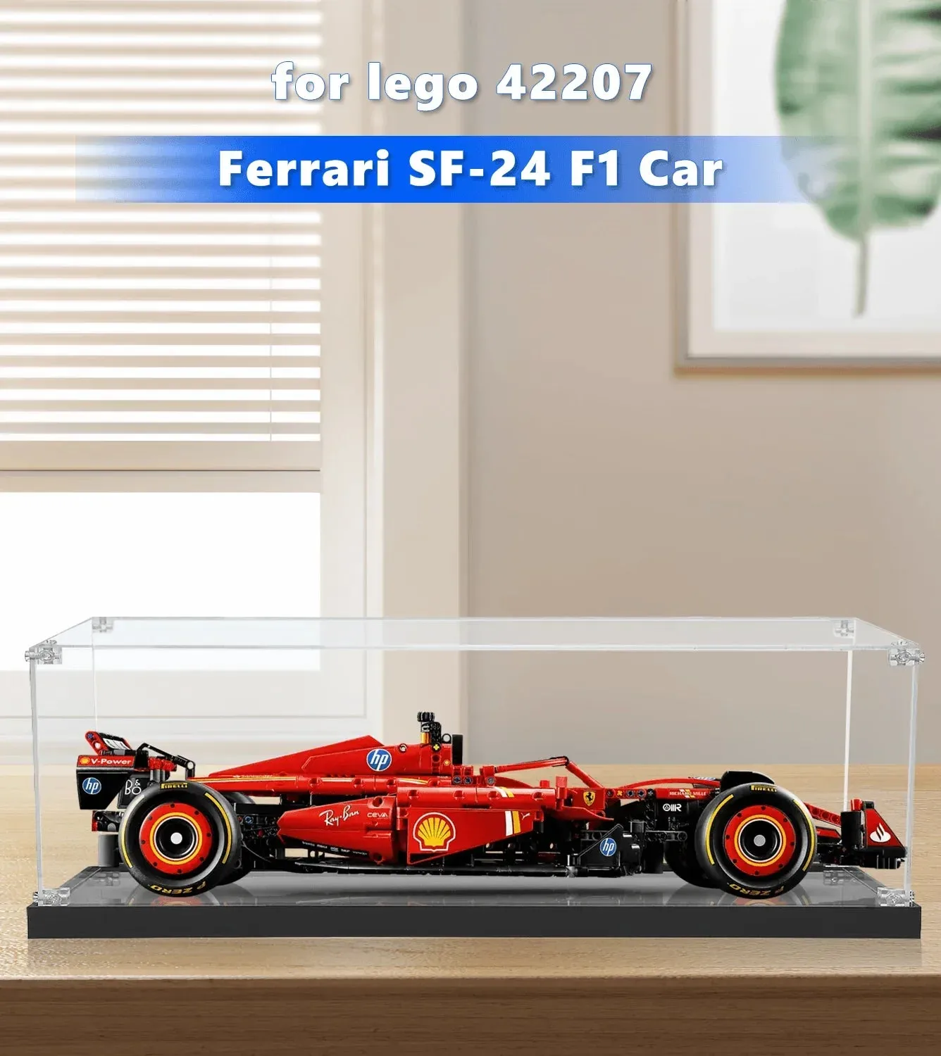 Display Case for LEGO Ferrari SF-24 F1 Car (1 :8 suitable) 42207 — 2