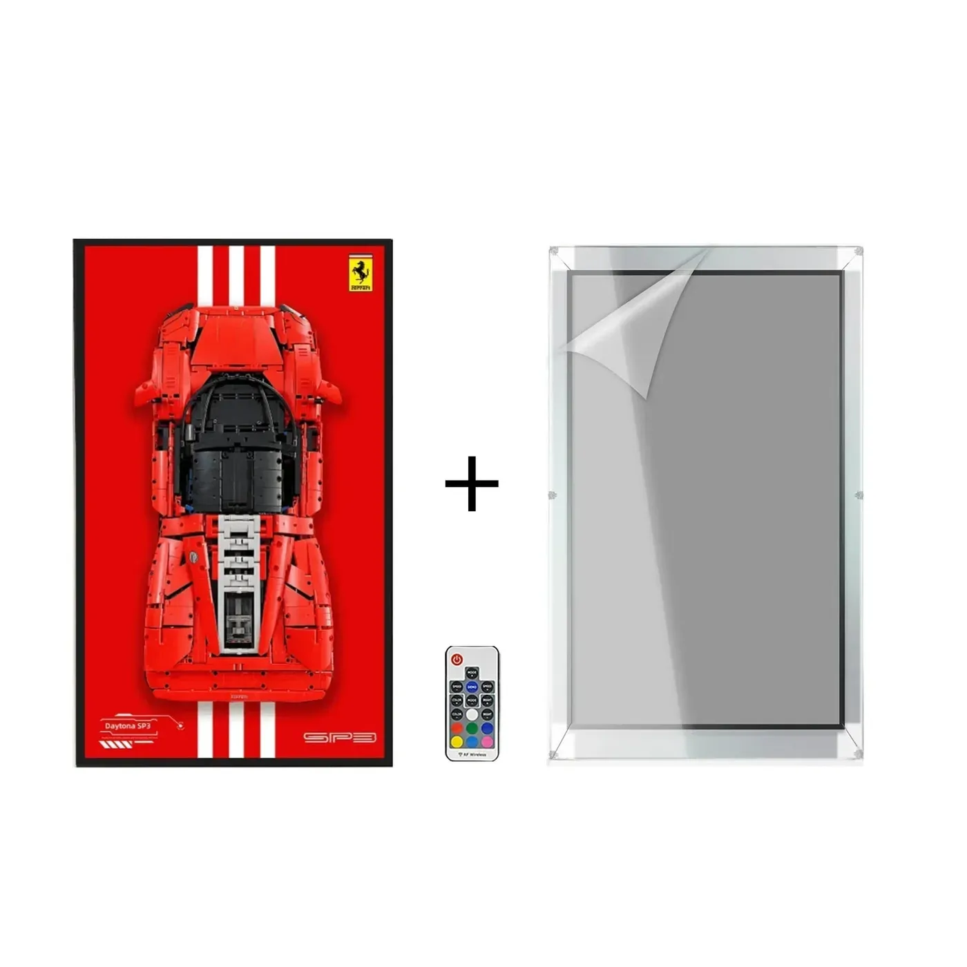 Wand-Displayrahmen für LEGO Ferrari 488 GTE 42125 — 19