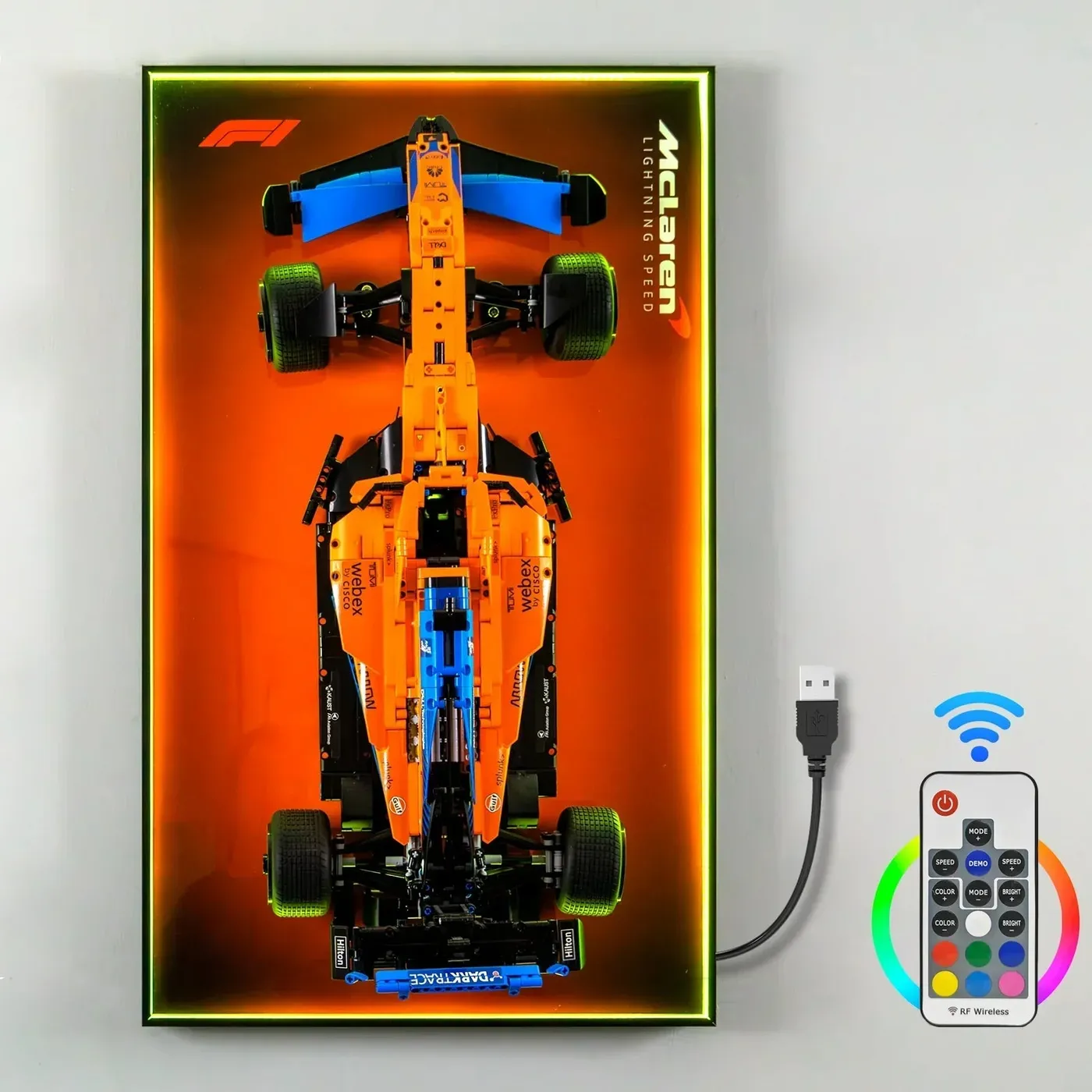 Väggmonterad displayram för Lego Technic™ McLaren Formula 1™ Race Car 42141 — 4