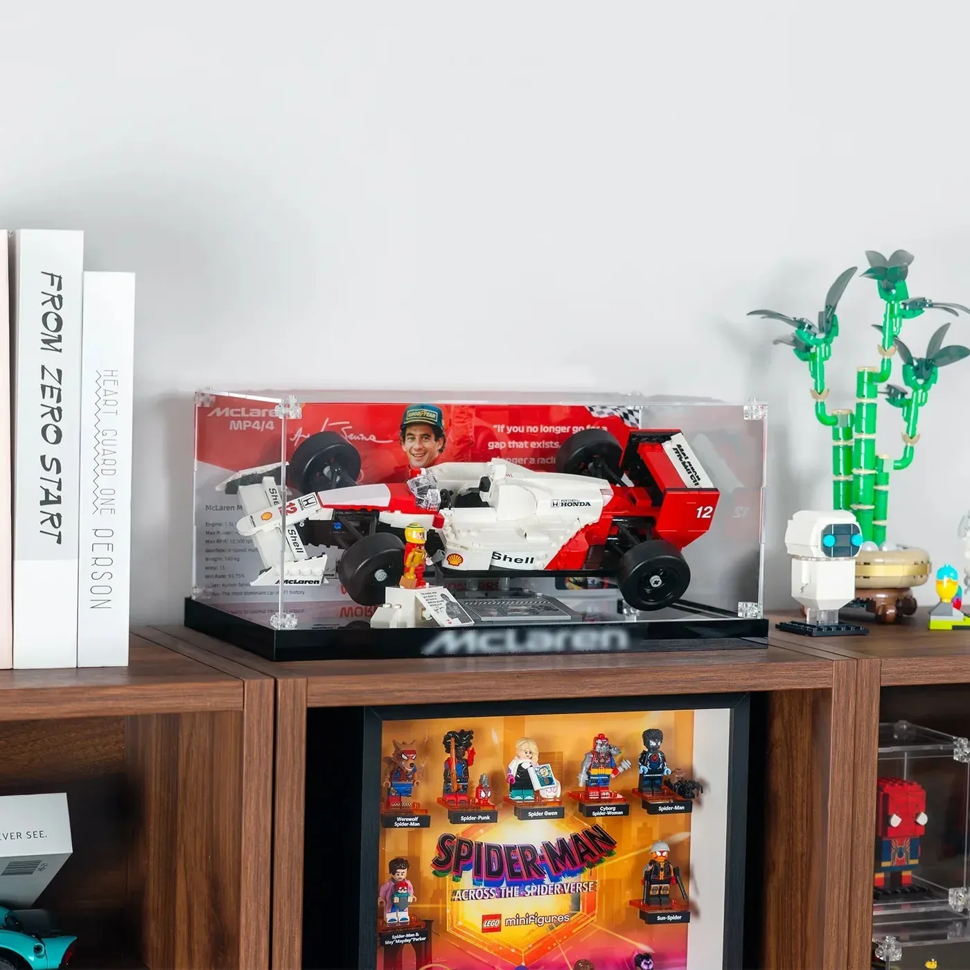 Display Case for LEGO® Icons F1 Legends Collection (McLaren MP4/4 10330, Williams FW14B 10353, Ferrari F2004 11375) — 24