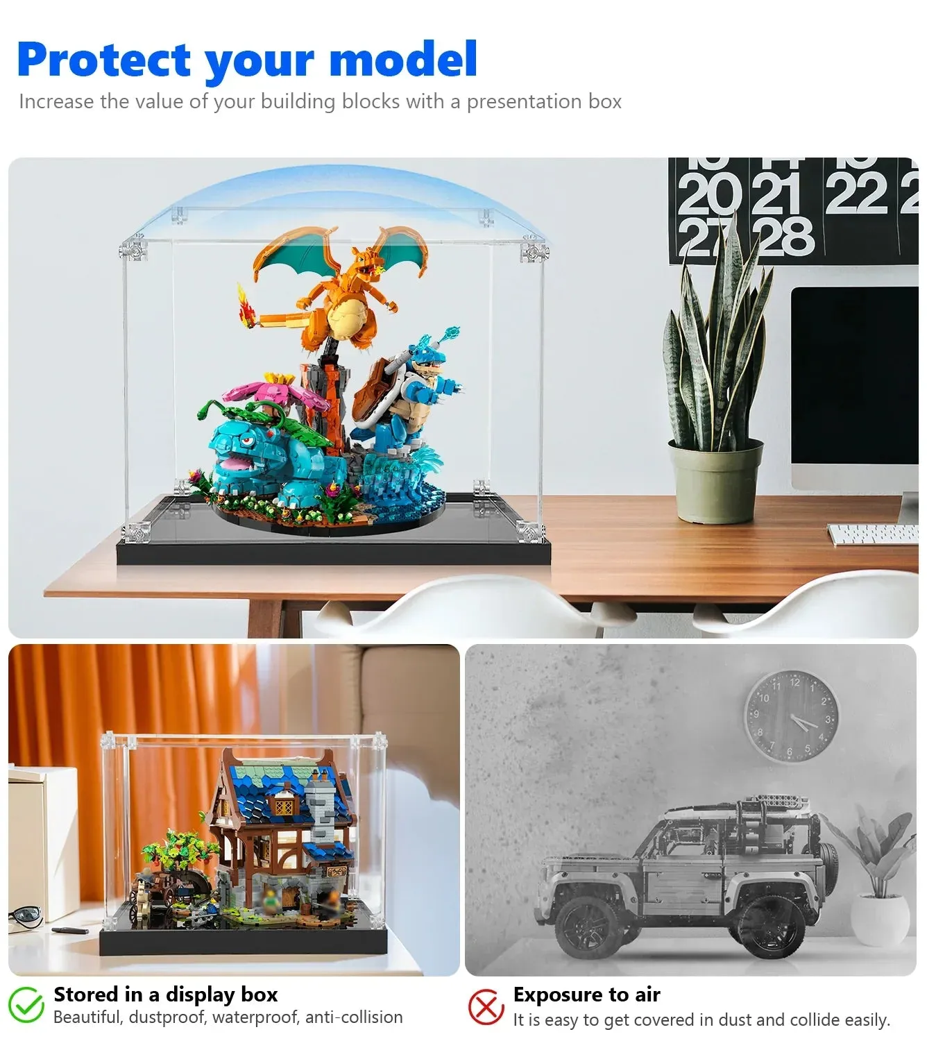 Gablota ekspozycyjna Premium kompatybilna z LEGO Pokémon Venusaur, Charizard and Blastoise 72153 — 11