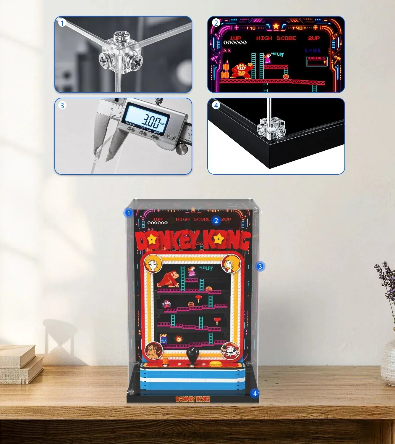 Vitrine für LEGO® Super Mario™ Donkey Kong™ Arcade 72051 — 6