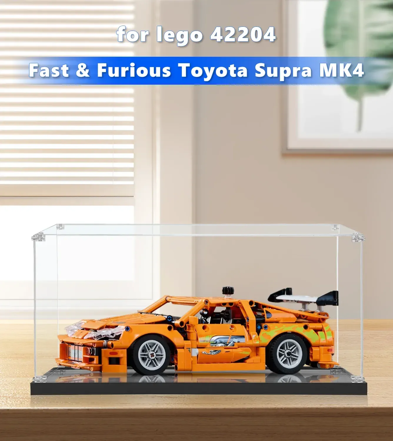 Display case for LEGO Technic™ Fast and Furious Toyota Supra MK4 42204 — 2