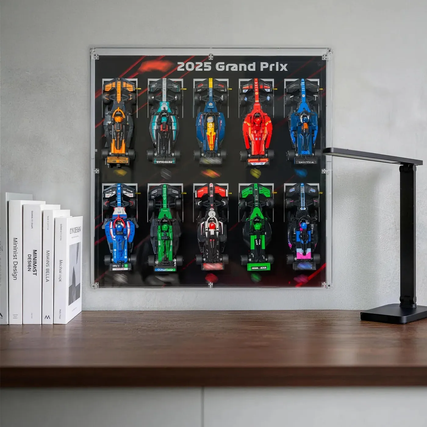 Gablota ekspozycyjna na ścianę do samochodów LEGO® w skali 1:32 Speed Champions 10-in-1