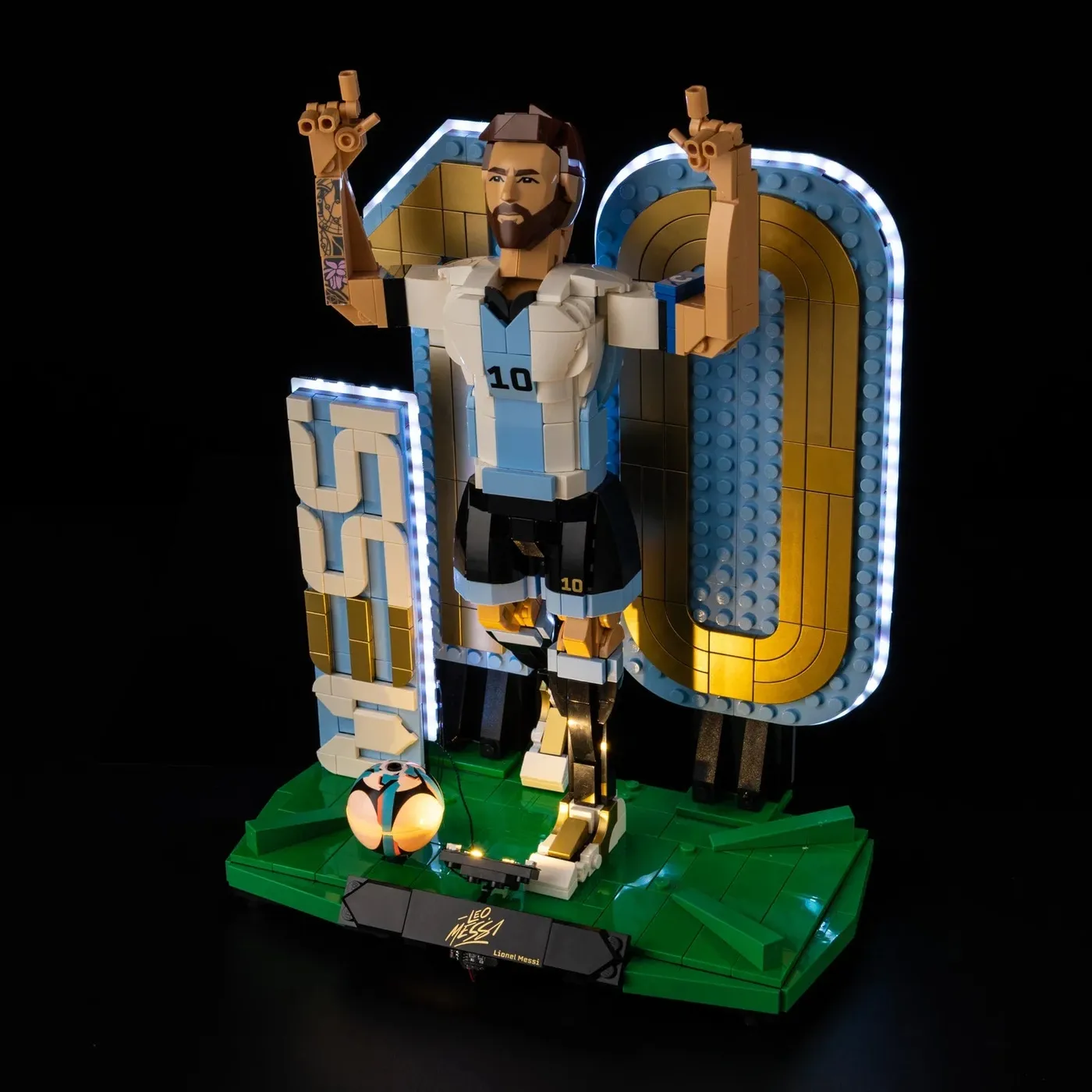 Premium-belysningskit kompatibelt med LEGO® Editions Lionel Messi – Soccer Legend 43015 — 11