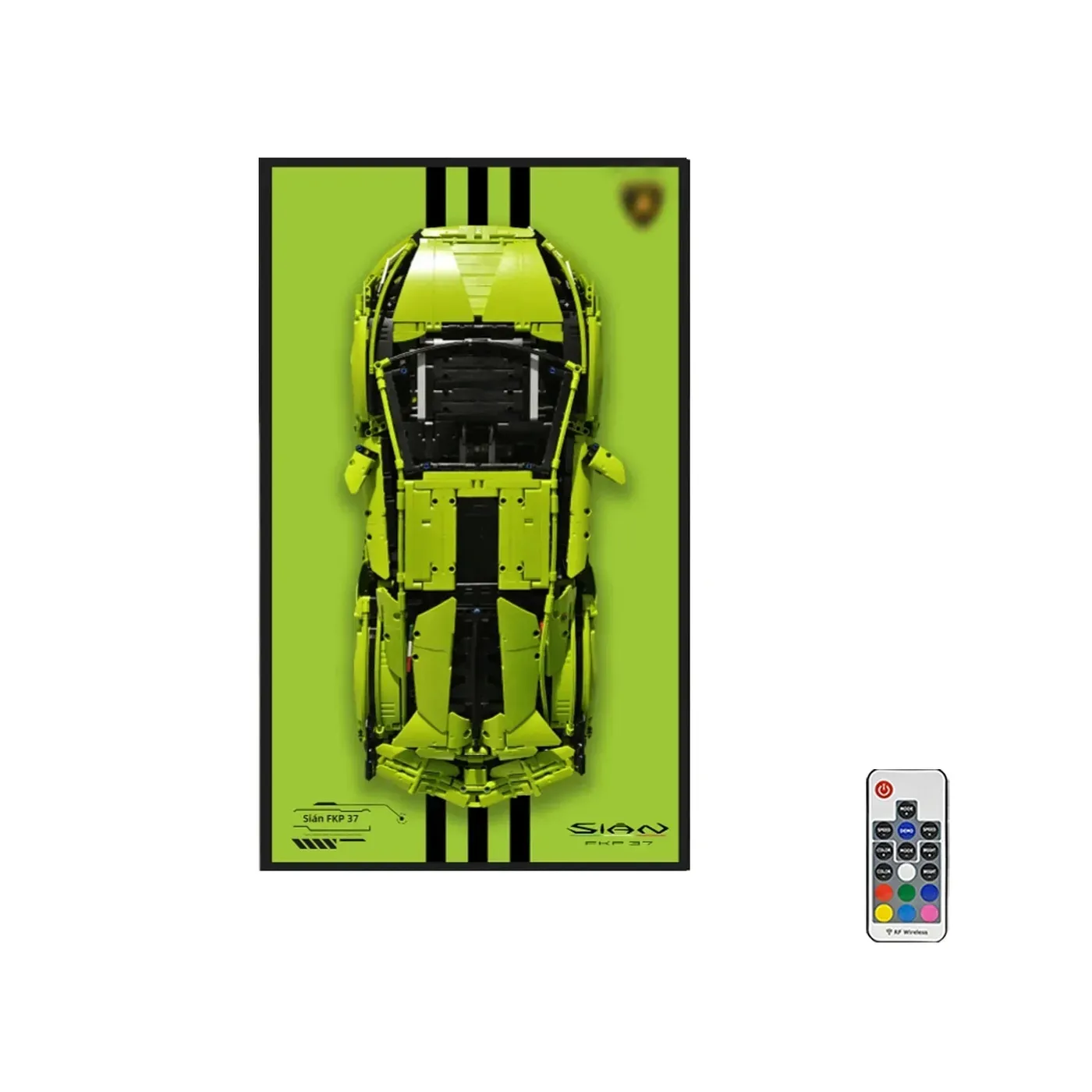 [Seria 3-ICONS] Ramka ekspozycyjna na ścianę do superaut LEGO Technic — 21