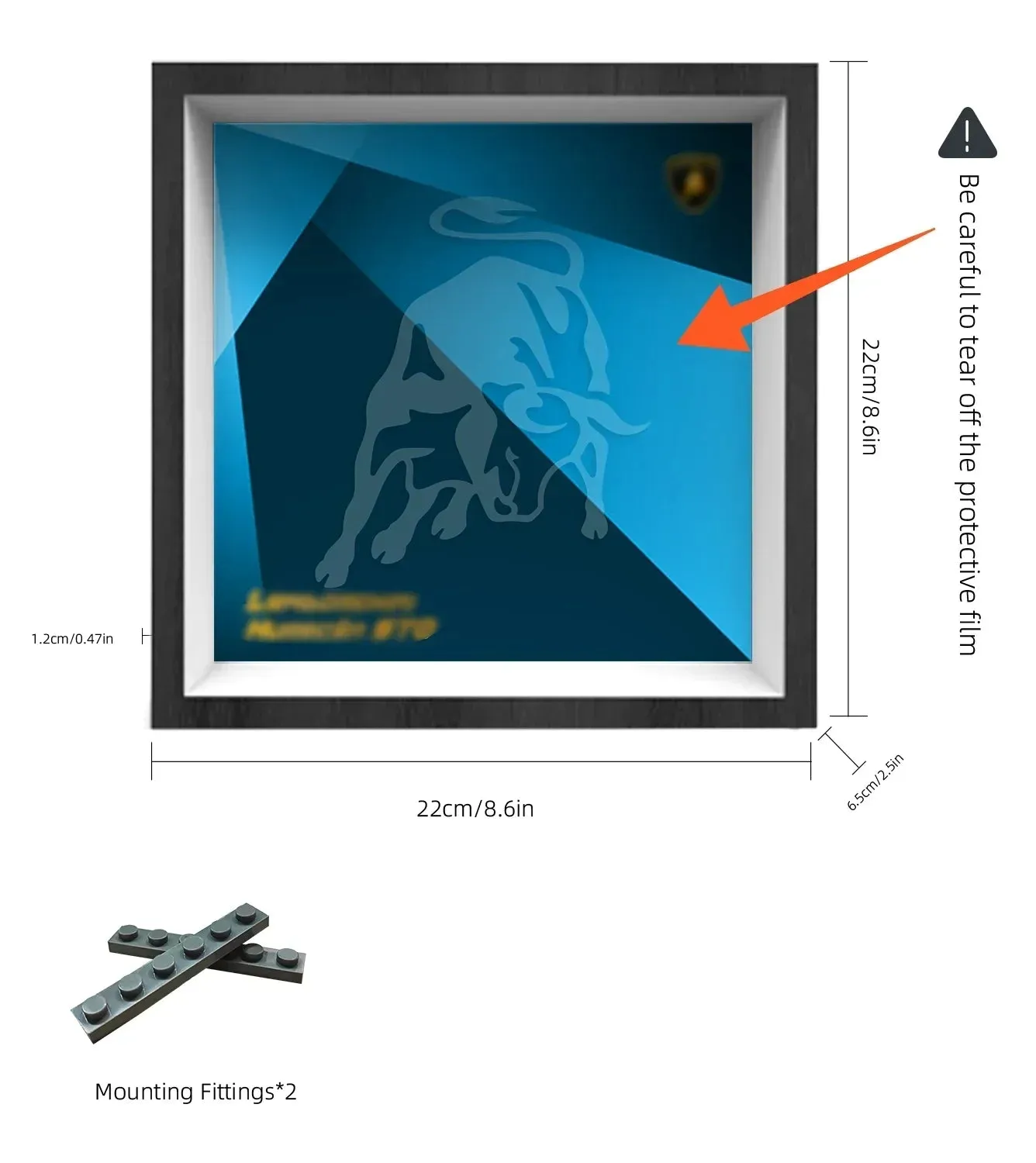 Picture frame for LEGO® Speed Champions Lamborghini Revuelto & Huracán STO 77238 — 10