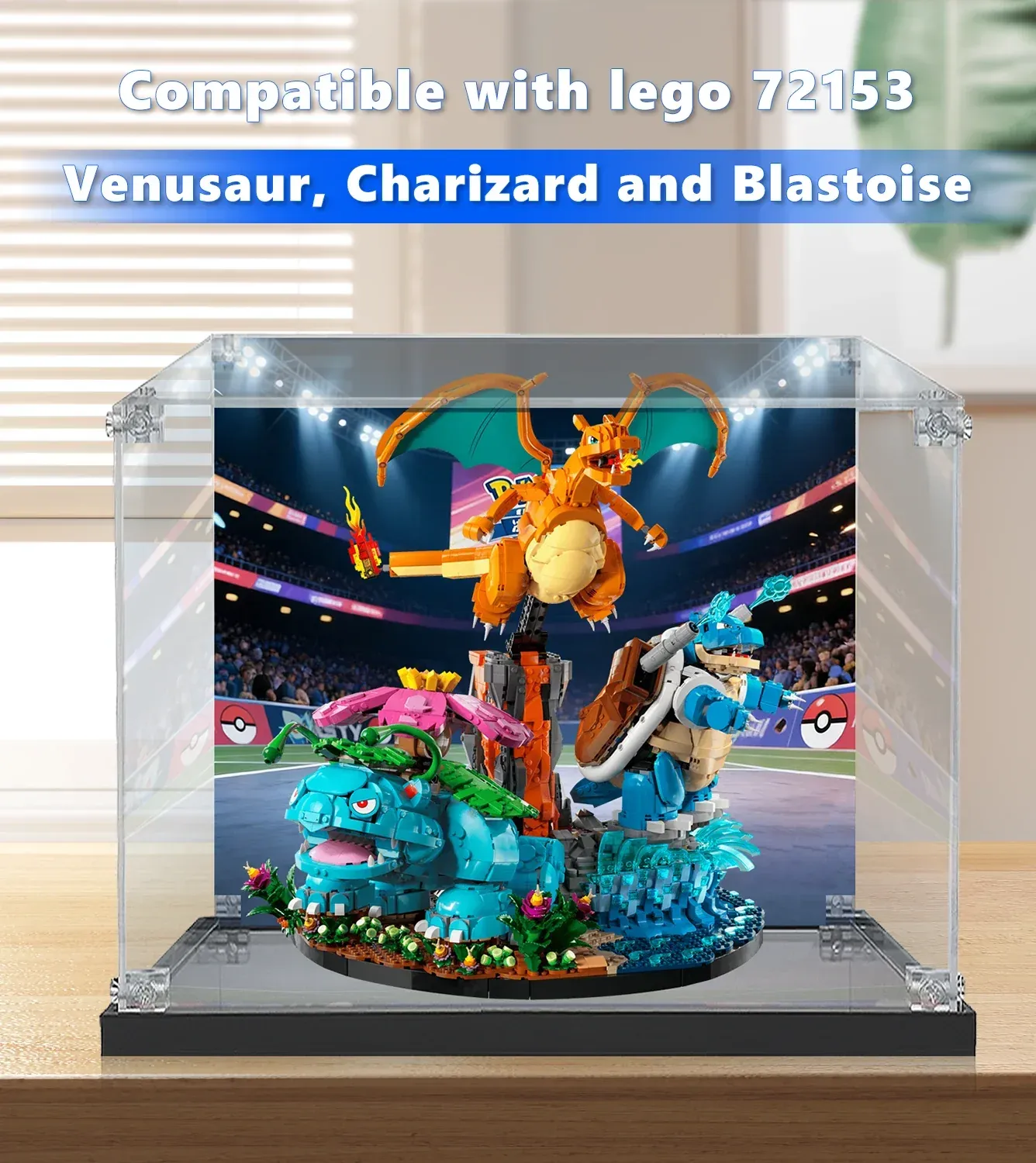 Gablota ekspozycyjna Premium kompatybilna z LEGO Pokémon Venusaur, Charizard and Blastoise 72153 — 7