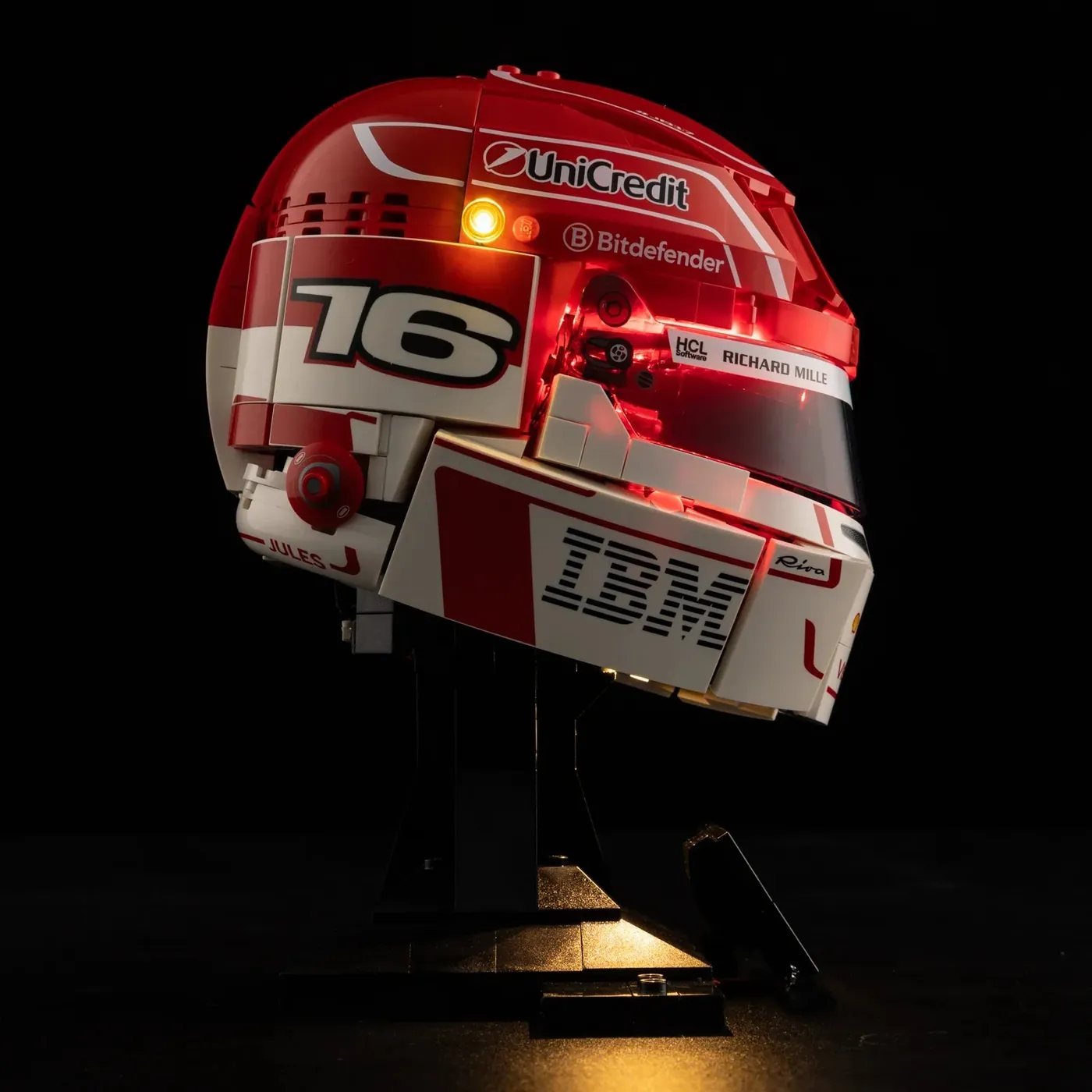 Zestaw oświetlenia Premium kompatybilny z LEGO® Editions Scuderia Ferrari HP Charles Leclerc Helmet 43014 — 12