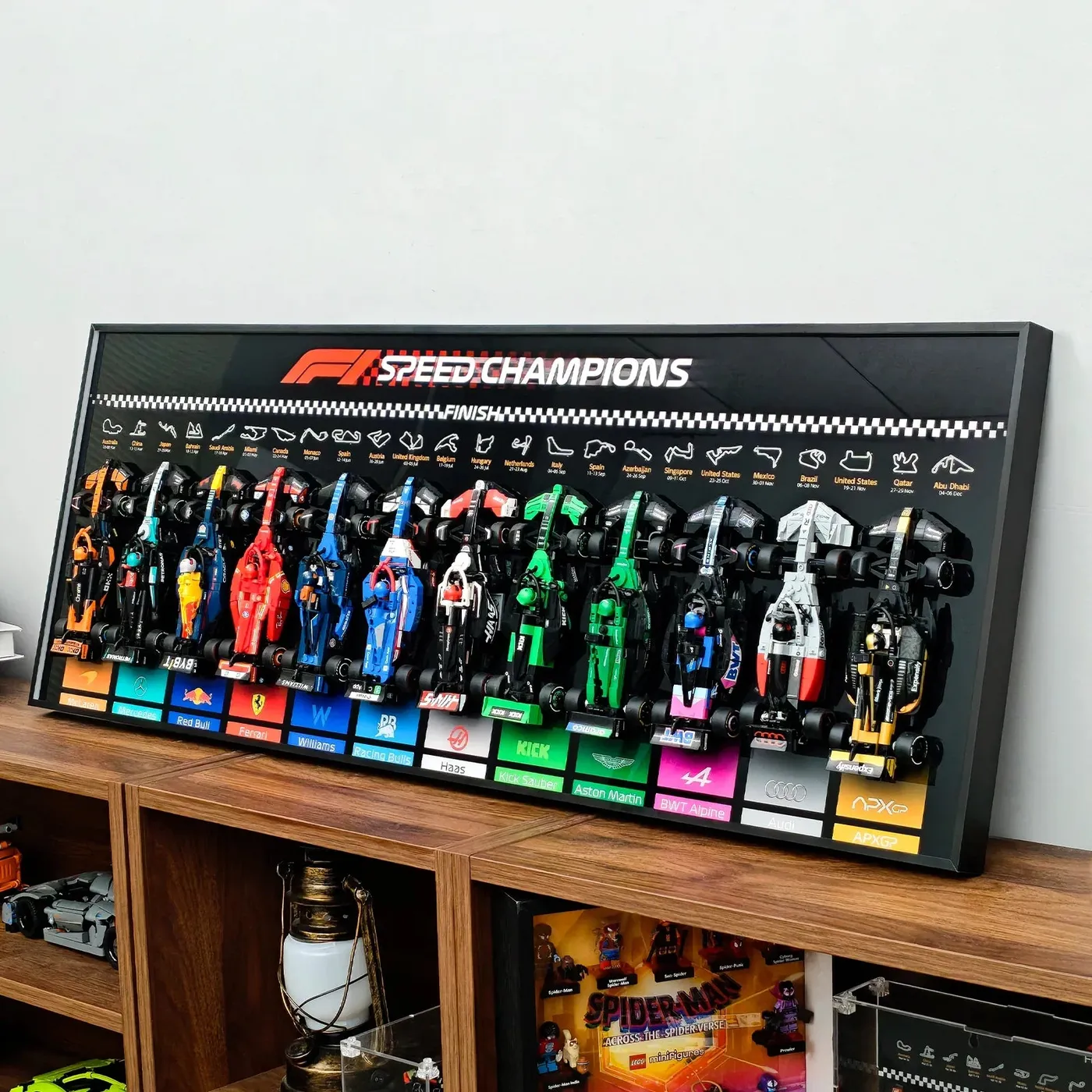 Display Wall Frame for LEGO Speed Champions F1 Series 12-in-1 / Horizontal — 15
