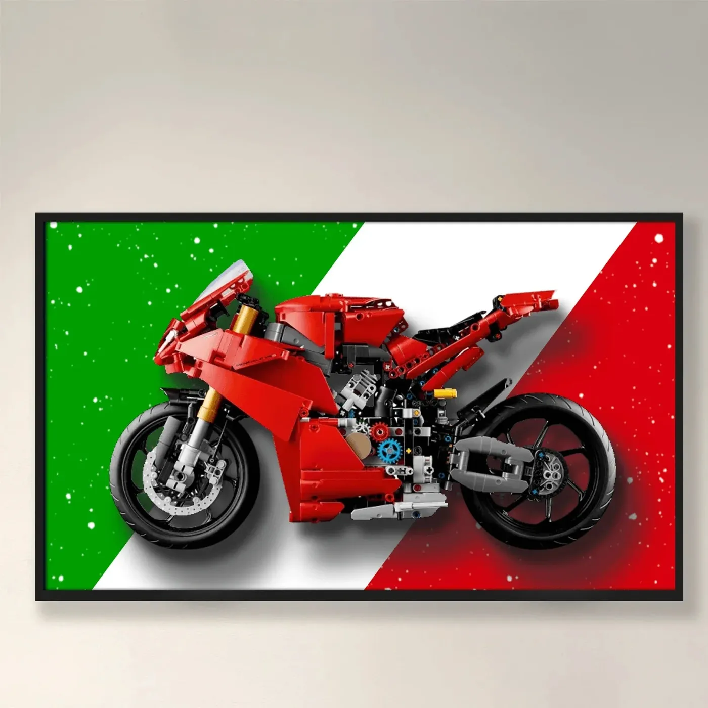 Premium Wall Display Frame Compatible with LEGO® Technic™ Ducati Panigale V4 S 42202 — 4