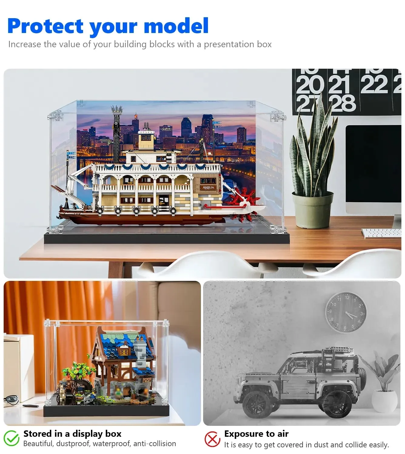 Vitrine für LEGO® Ideas River Steamboat 21356 — 4