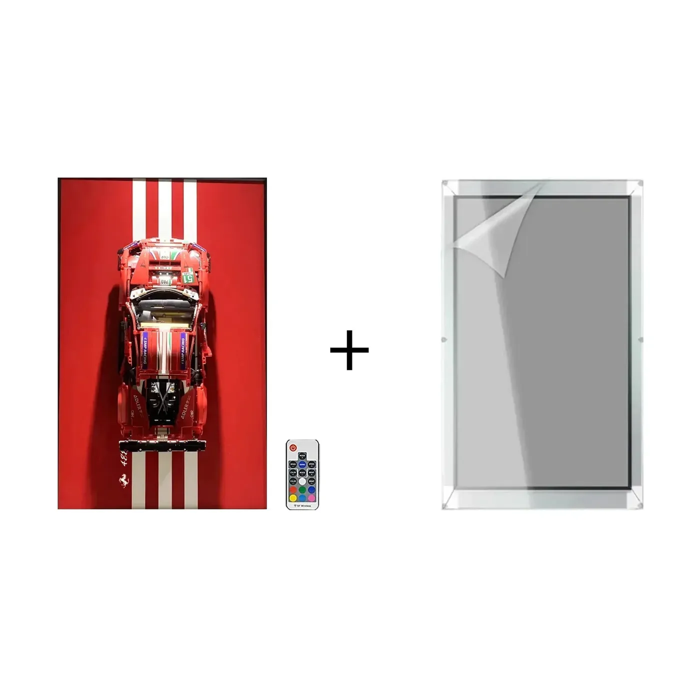 Wand-Displayrahmen für LEGO Ferrari 488 GTE 42125 — 15