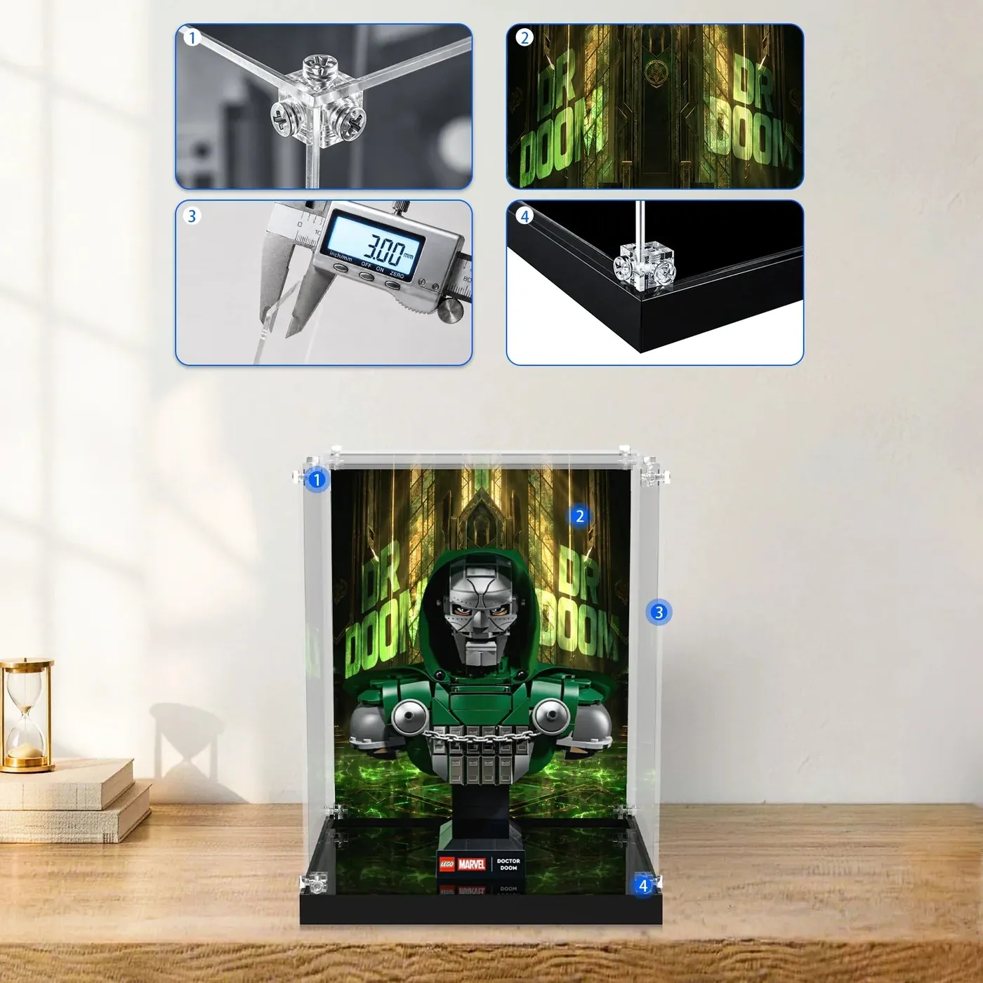 Acryl-Vitrine für LEGO Marvel Doctor Doom Bust 76345 — 7