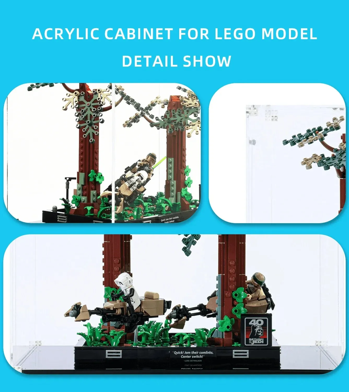 Vitrine für LEGO Star Wars Endor Speeder Chase Diorama 75353 — 5