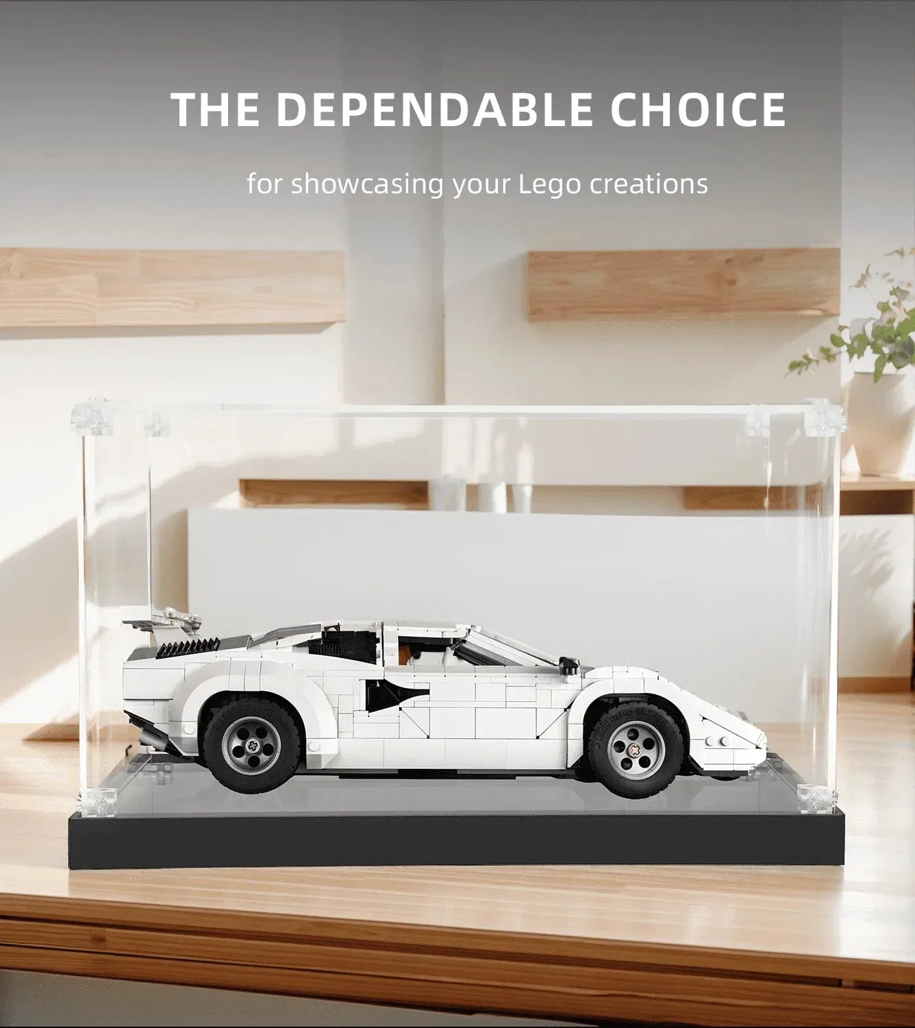 Vitrine für LEGO Lamborghini Countach 5000 Quattrovalvole 10337 — 3