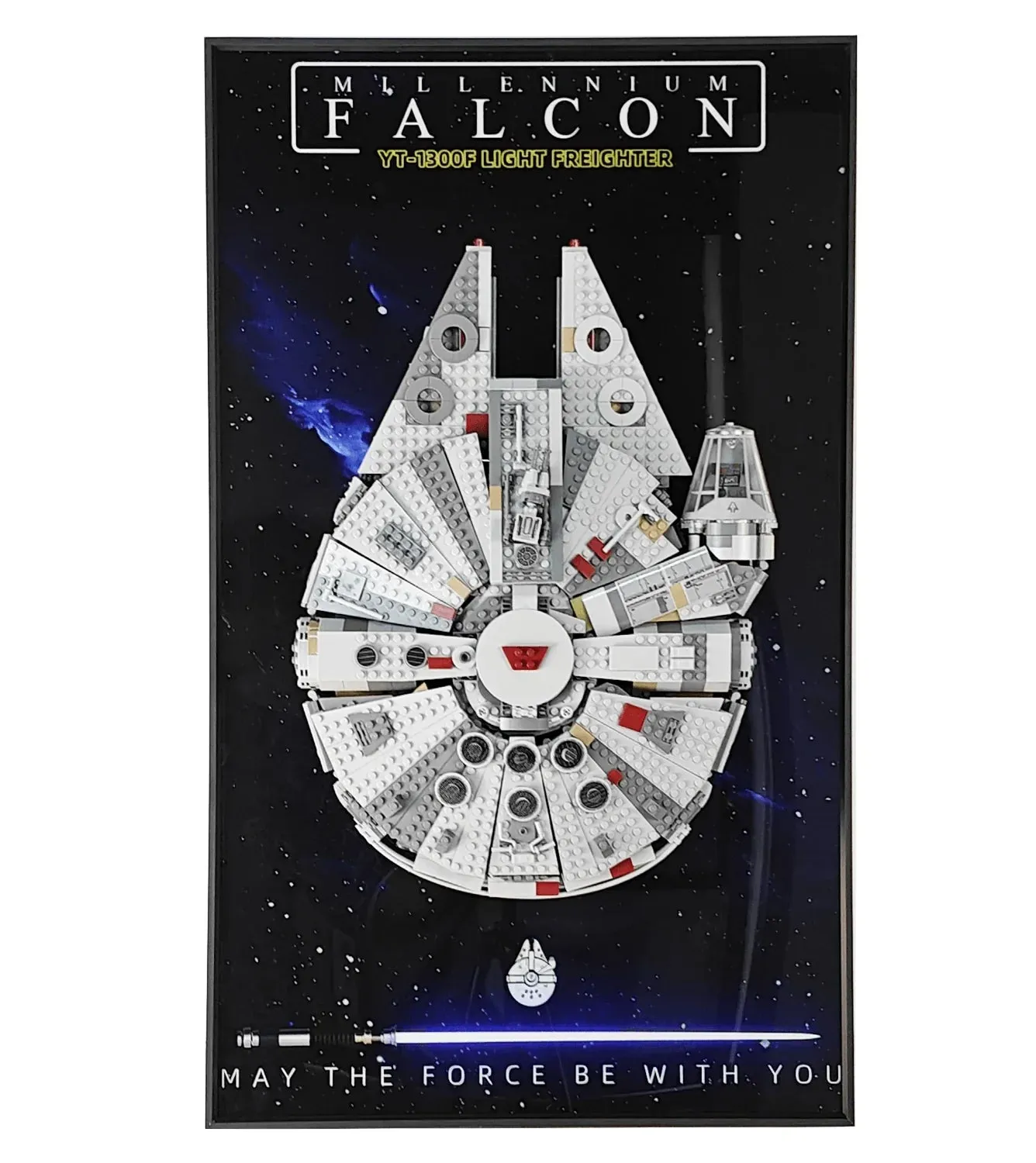Wand-Displayrahmen für Lego 75257 Star Wars Millennium Falcon