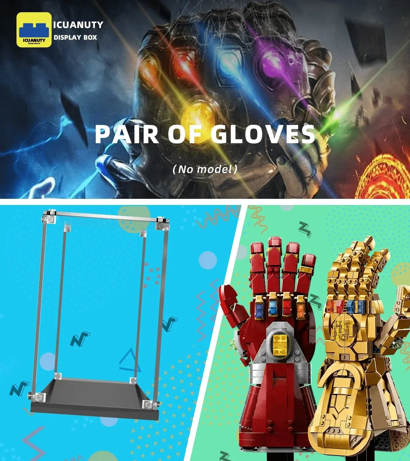 Eksponavimo dėžė Lego Infinity Gauntlet Glove 76191 /76223 Nano Gauntlet — 4