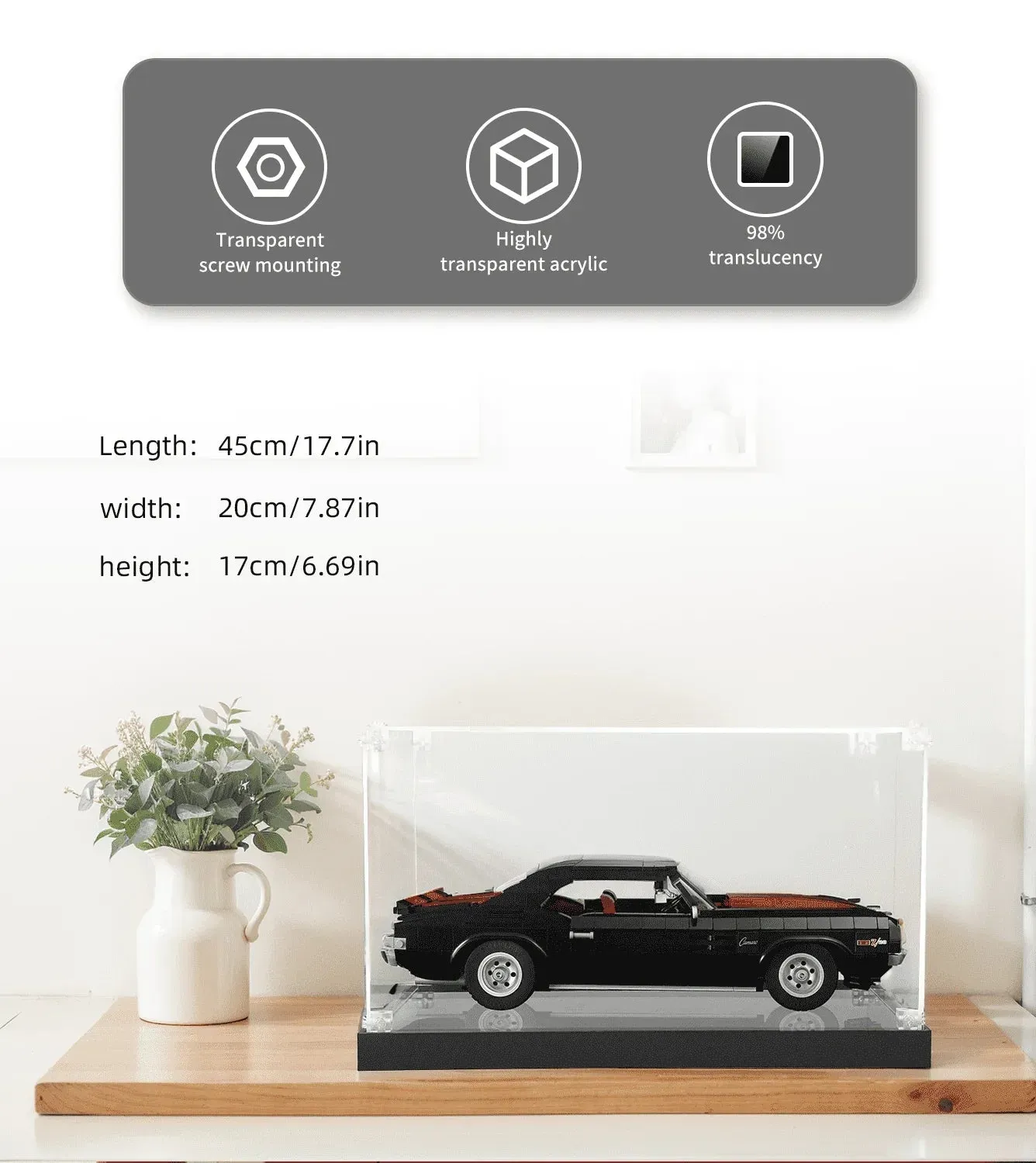 Display Case for LEGO Creator Chevrolet Camaro Z28 10304 — 5