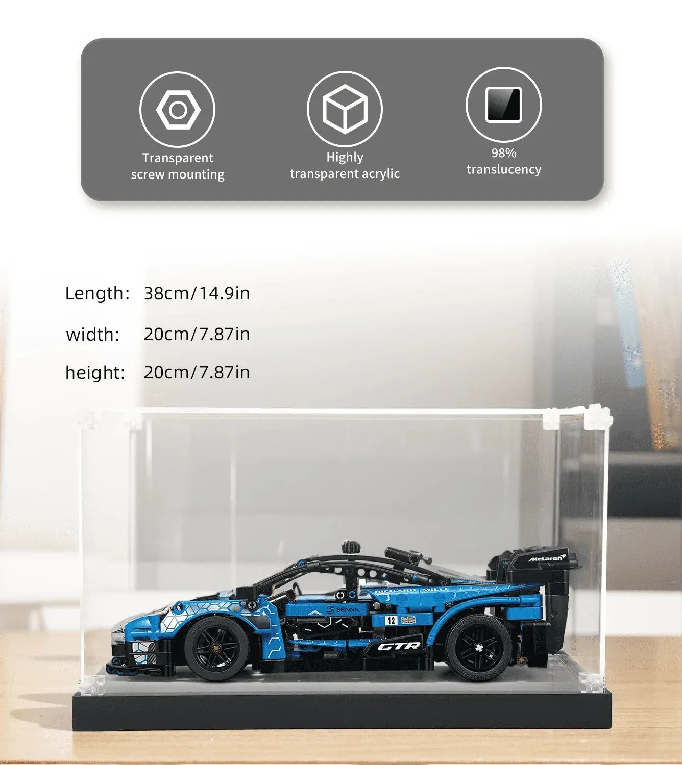 Gablota ekspozycyjna do LEGO Technic McLaren Senna GTR 42123 — 6