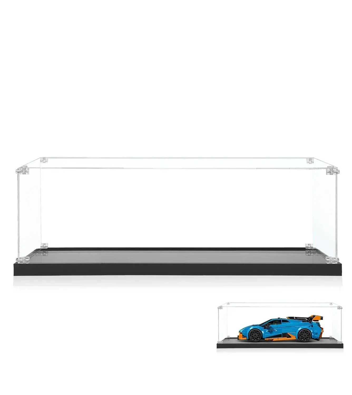 Vitrine für LEGO® Speed Champions Lamborghini Revuelto & Huracán STO 77238 (Blau) — 2