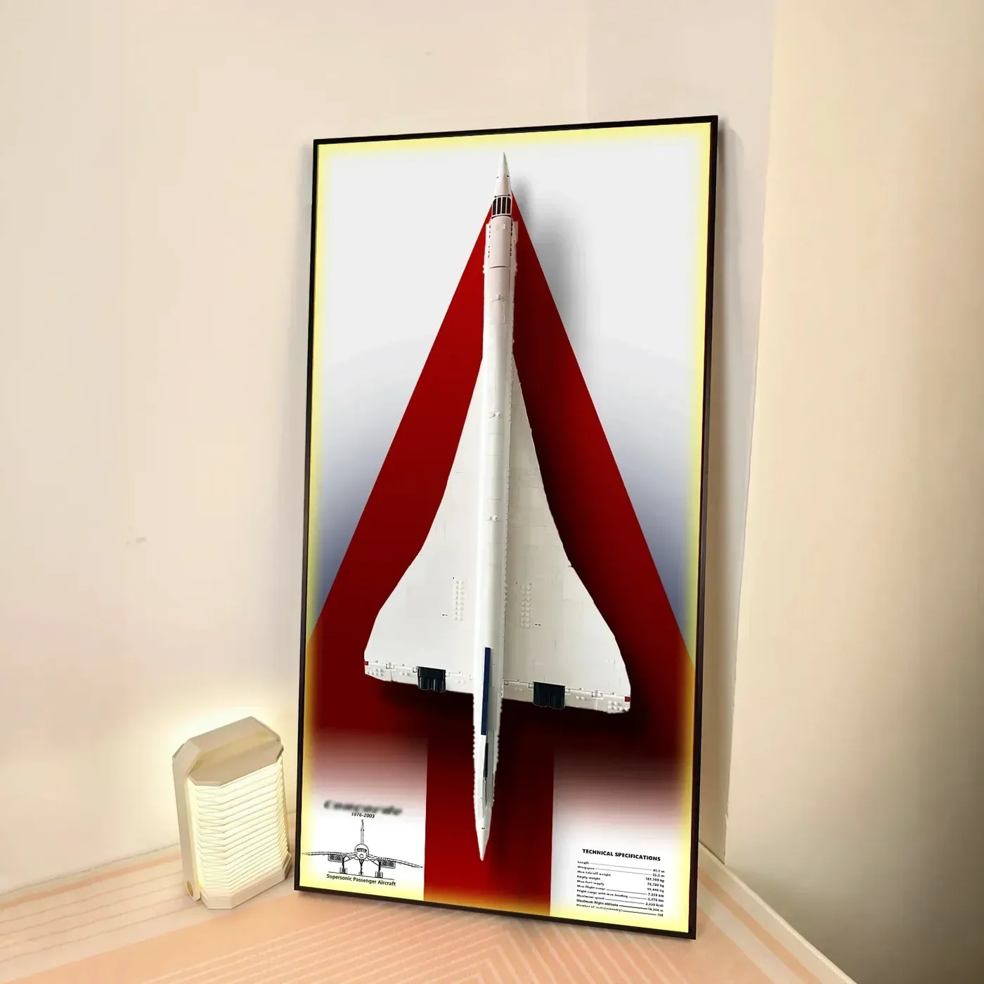 Väggmonterad displayram för LEGO Concorde 10318 — 11