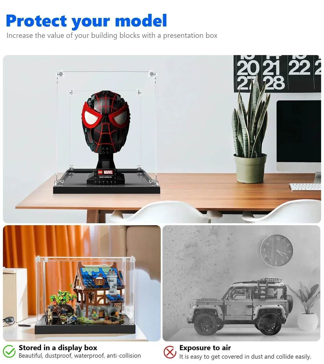 Display Case for LEGO® Marvel Miles Morales' Mask 76329 — 8