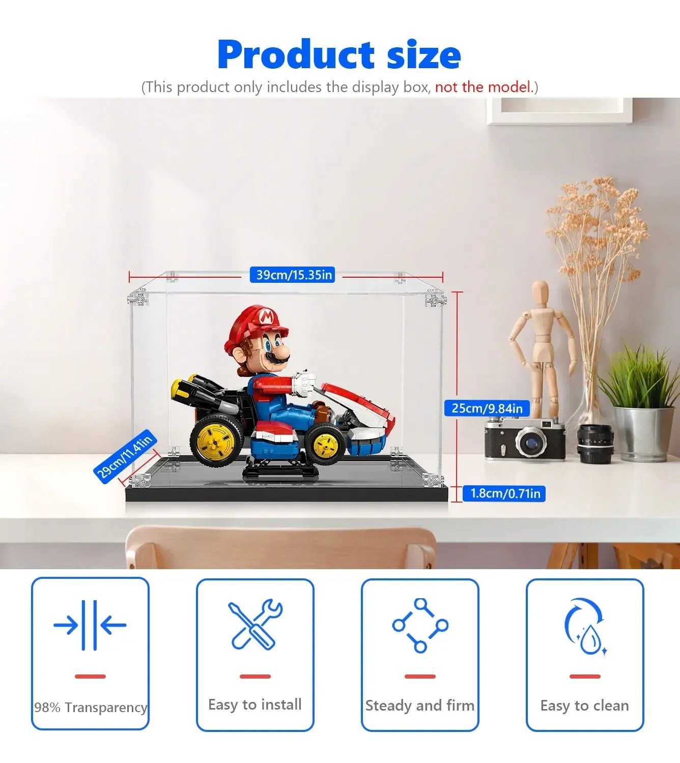 Vitrine für LEGO® Super Mario™ Mario Kart™ – Mario & Standard Kart 72037 — 9