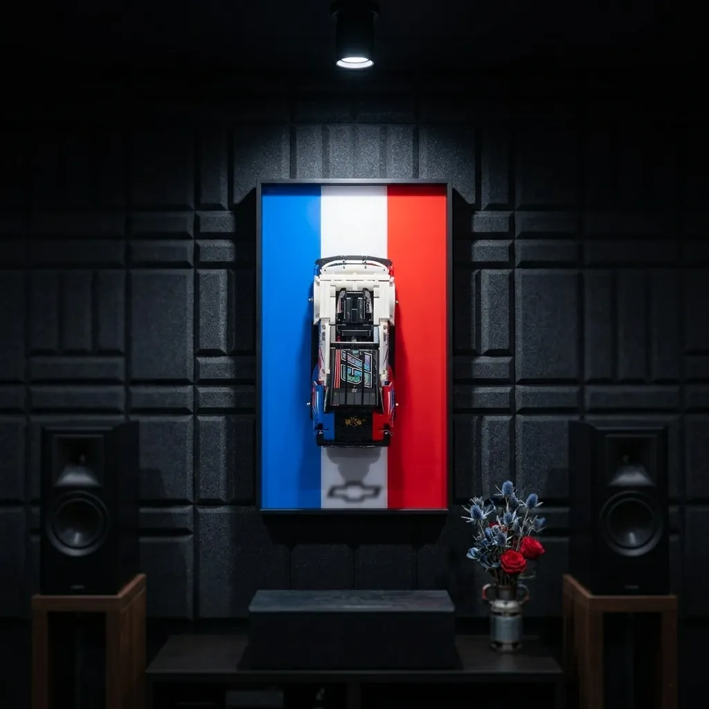 Camaro ZL1 an der Wand: ein Premium-Rahmen für LEGO Technic 42153 (NASCAR Next Gen)