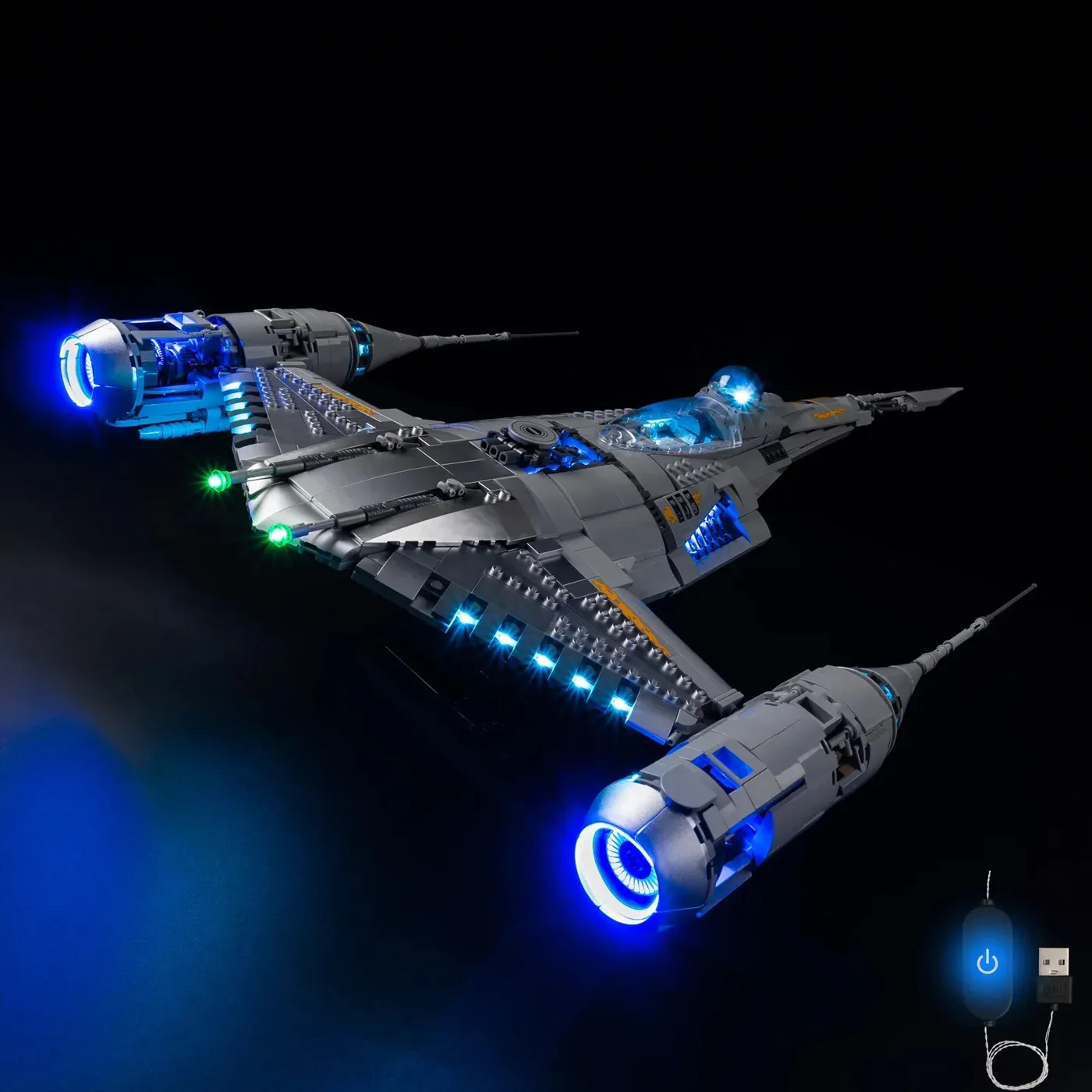 Premium-belysningskit kompatibelt med LEGO® Star Wars™ The Mandalorian's N-1 Starfighter™ 75442 — 19