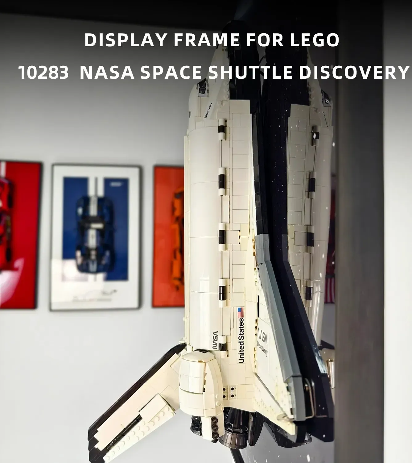 Väggmonterad displayram för LEGO® 10283 Icons NASA Space Shuttle Discovery — 7