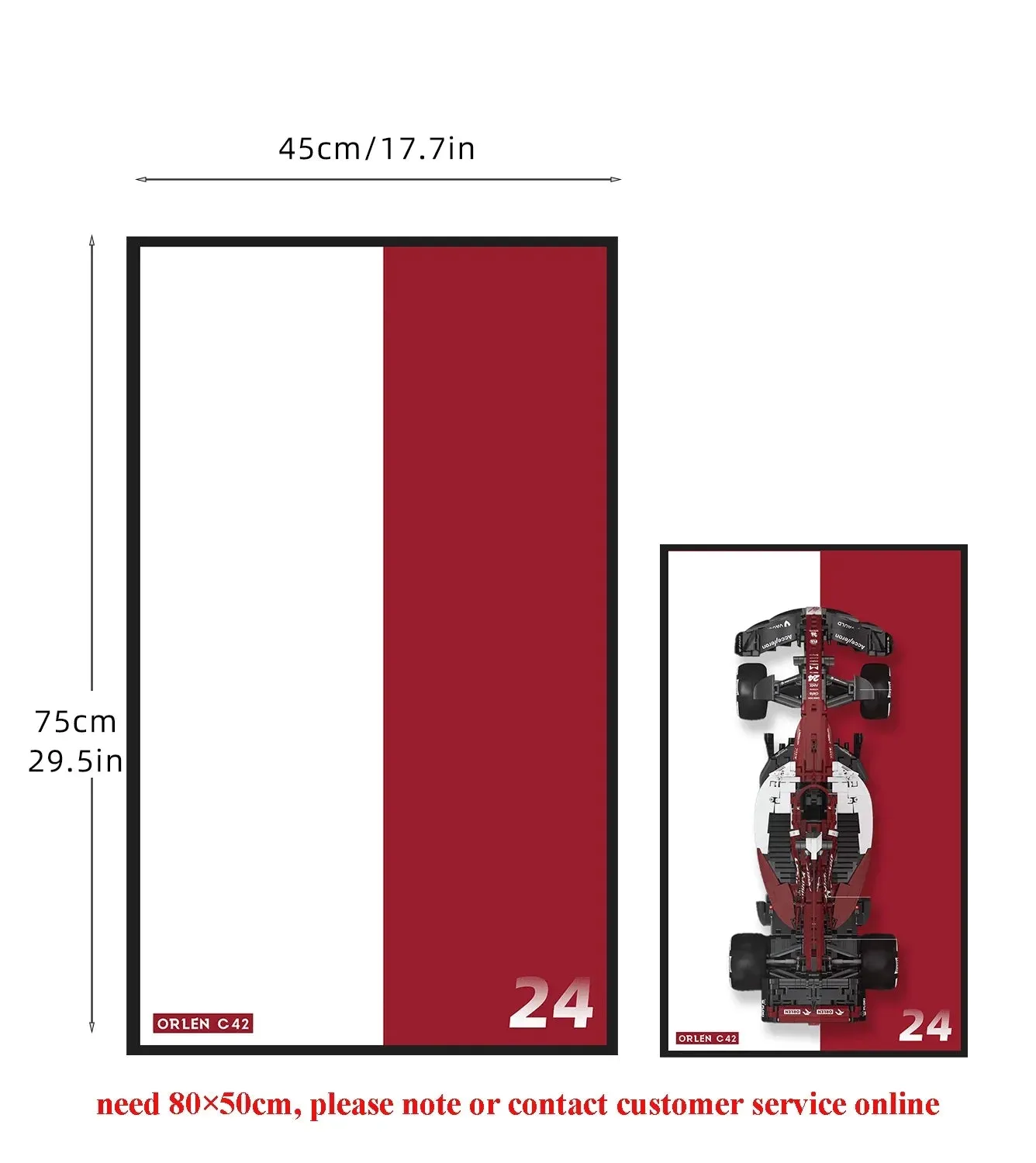 Väggmonterad displayram för Alfa Romeo F1 Team ORLEN C42 C64005 — 5