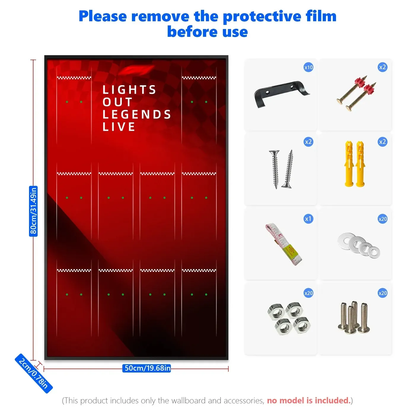 Display wall frame for LEGO Speed Champion series Full Collection — 6